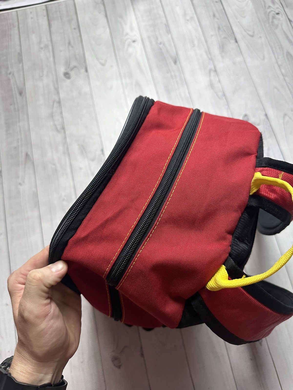 Nike × Vintage Vintage Nike Manchester United soccer bag pack logo red Size ONE SIZE - 5 Thumbnail