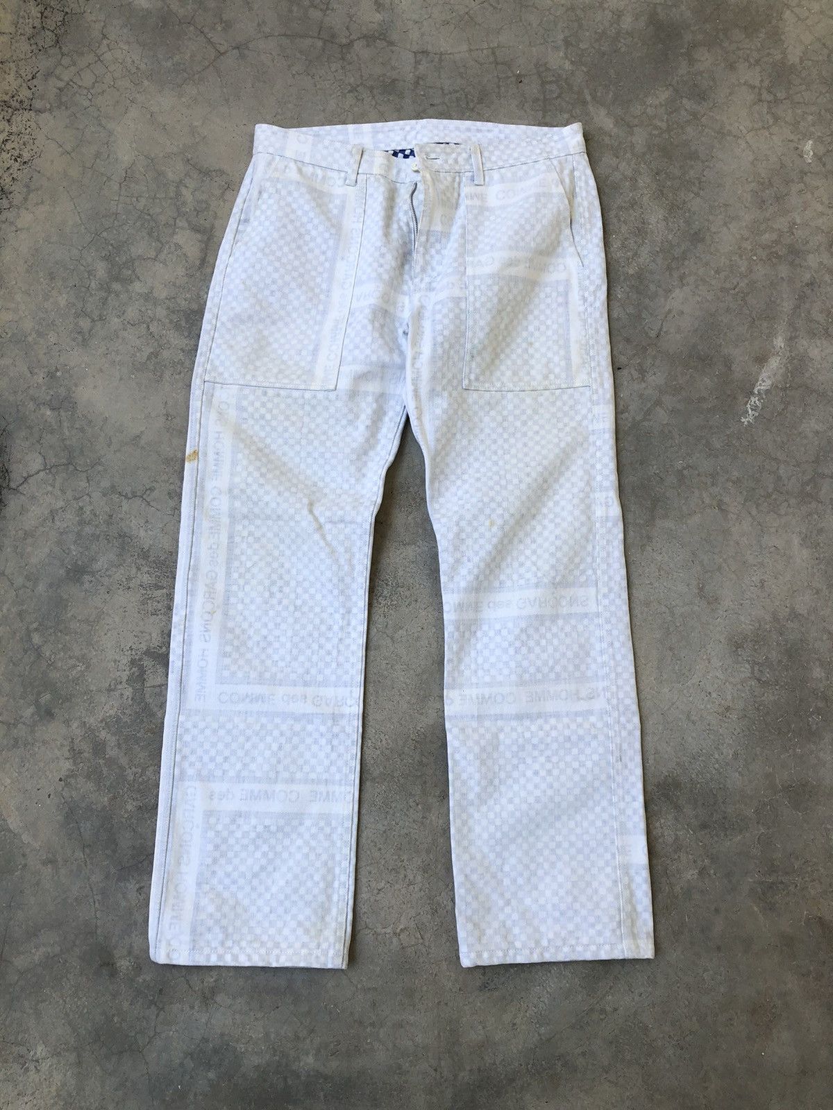 Comme des Garcons ADV2003 Comme Des Garcons Reversible Checkered Logo Denim Size US 34 / EU 50 - 3 Thumbnail