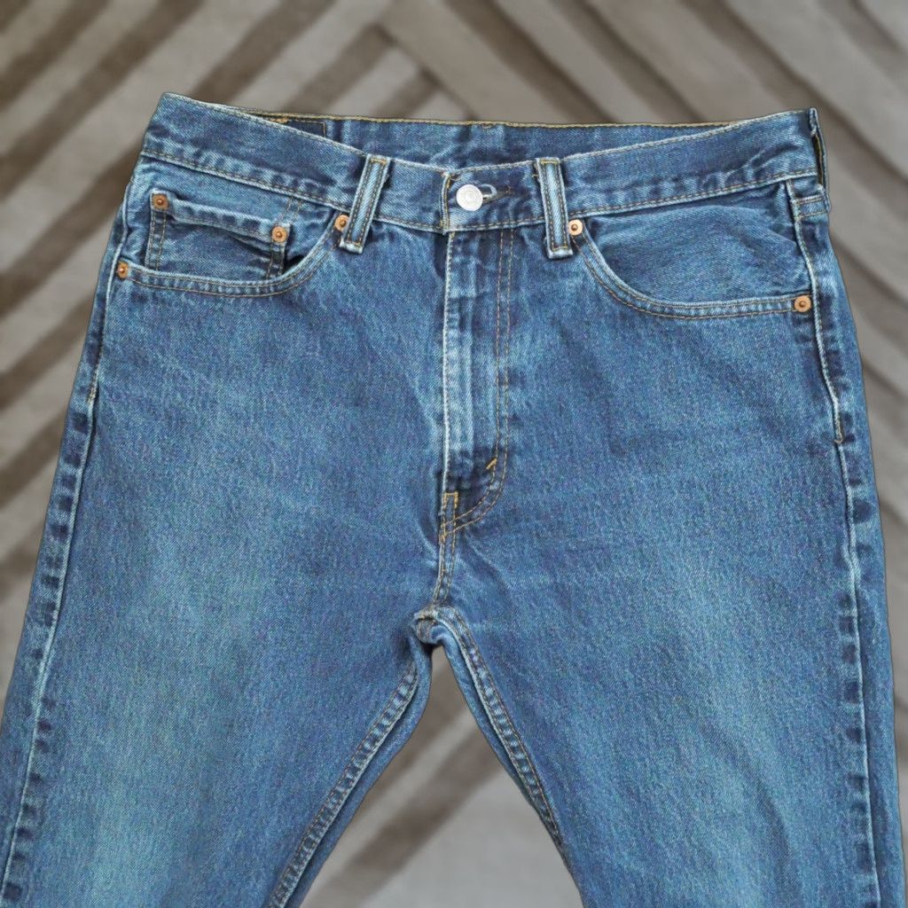 Levi's Levi's 505 Jeans Mens 32x30 Blue Denim Regular Fit Straight Leg Pants Size US 32 / EU 48 - 1 Thumbnail