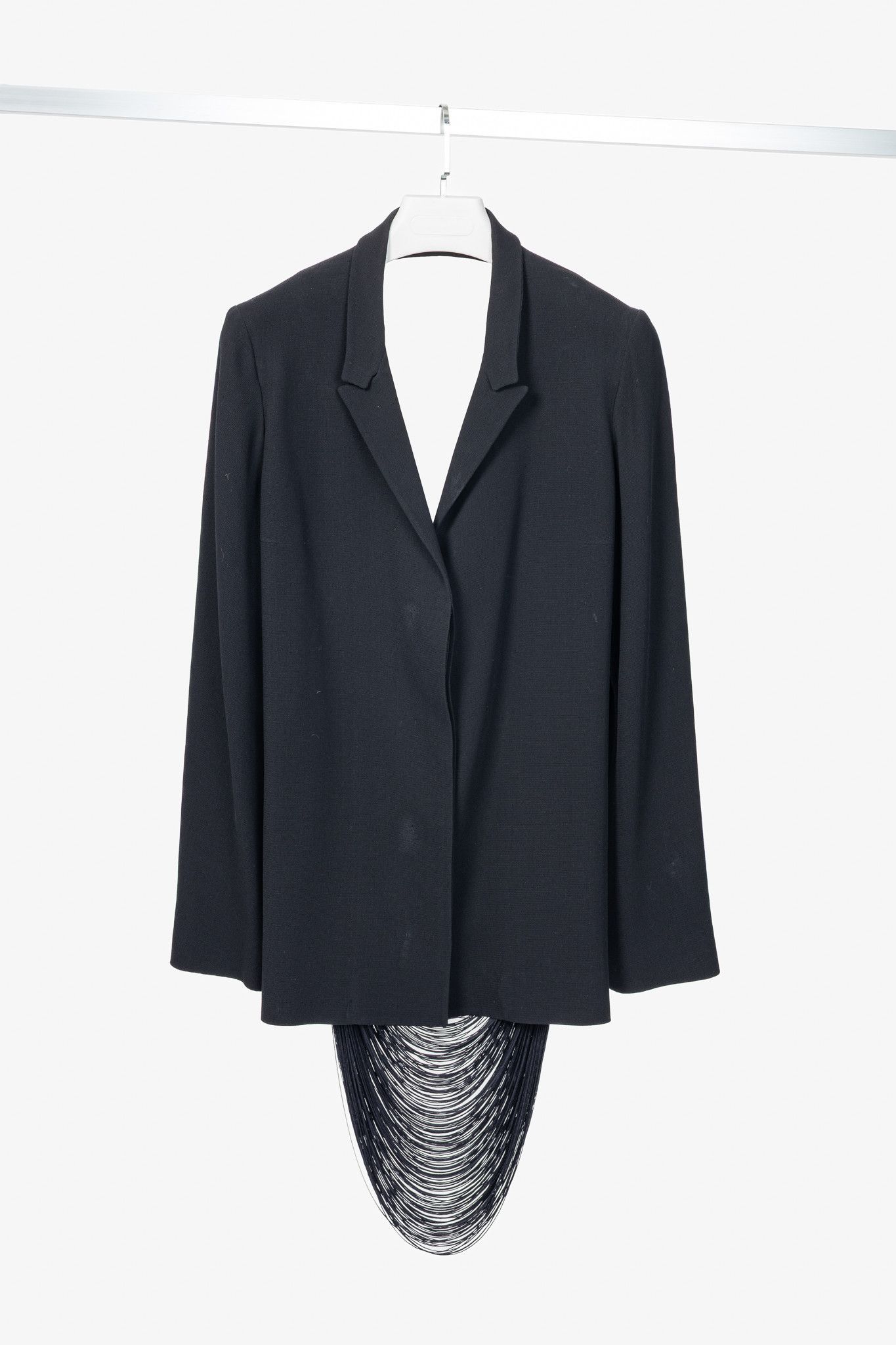 Jil Sander Jil Sander SS09 Runway Silk Draped-Fringe Open-Back Blazer Size M / US 6-8 / IT 42-44 - 1 Thumbnail