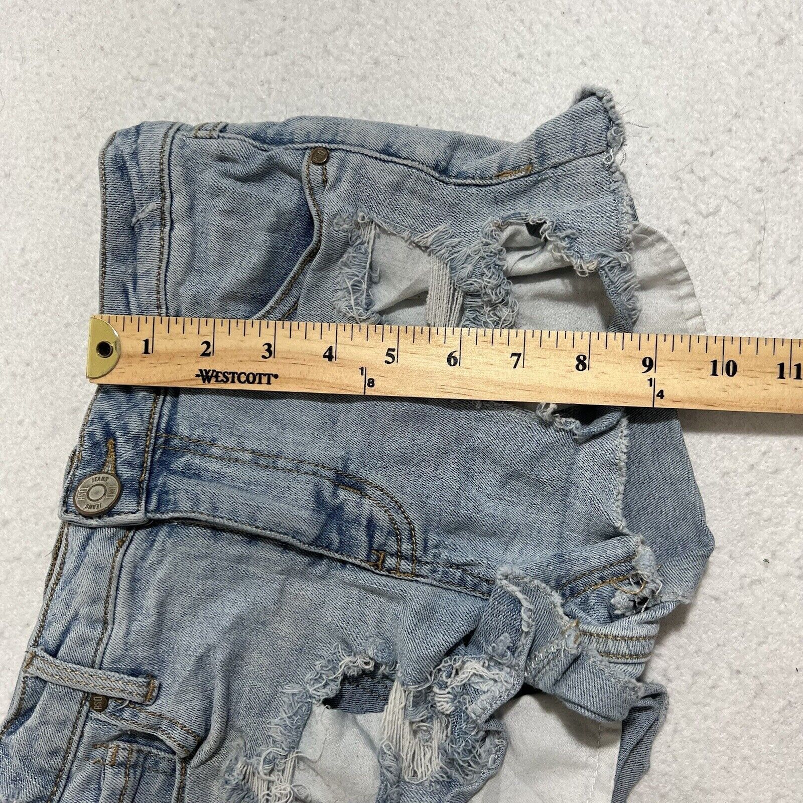 Rsq RSQ Jeans Mid Rise Denim Shorts 2" Inseam Ripped Distressed Size 25" / US 0 / IT 36 - 10 Thumbnail