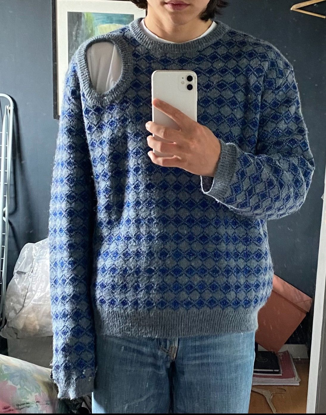 Raf Simons Hole Detail Knitted Sweater Size US S / EU 44-46 / 1 - 5 Thumbnail
