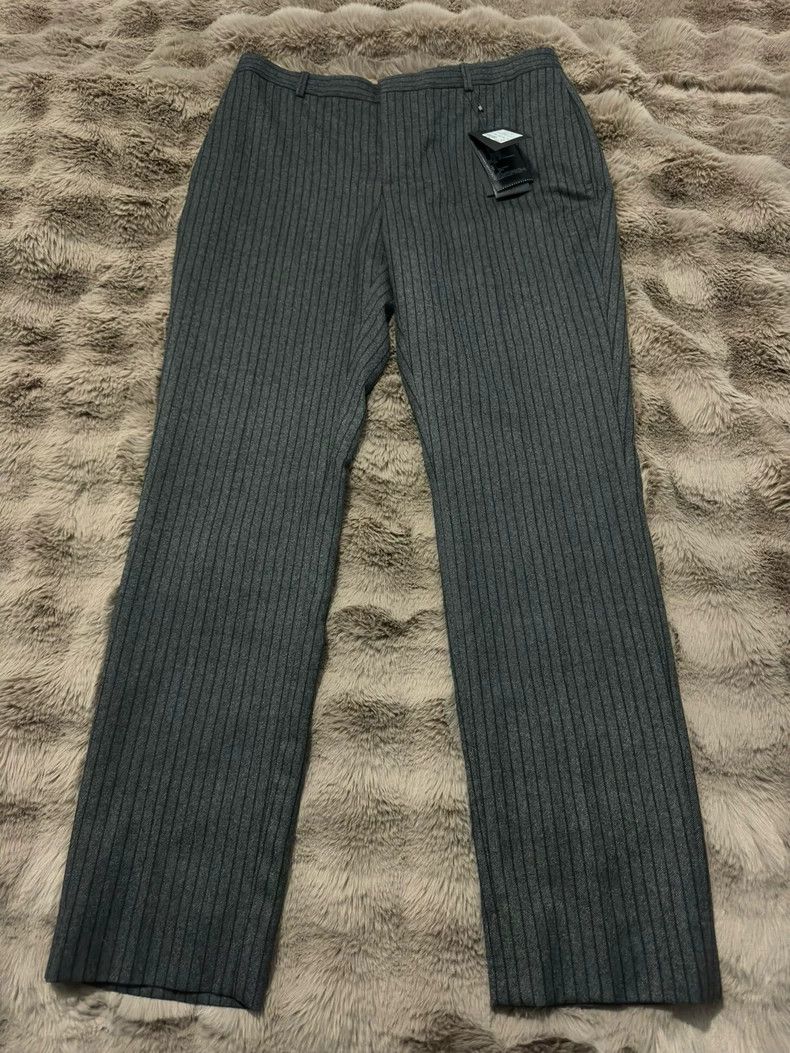 Yves Saint Laurent saint laurent size US 50 Dark grey striped trousers 2501-Ne Size US 34 / EU 50 - 1 Thumbnail