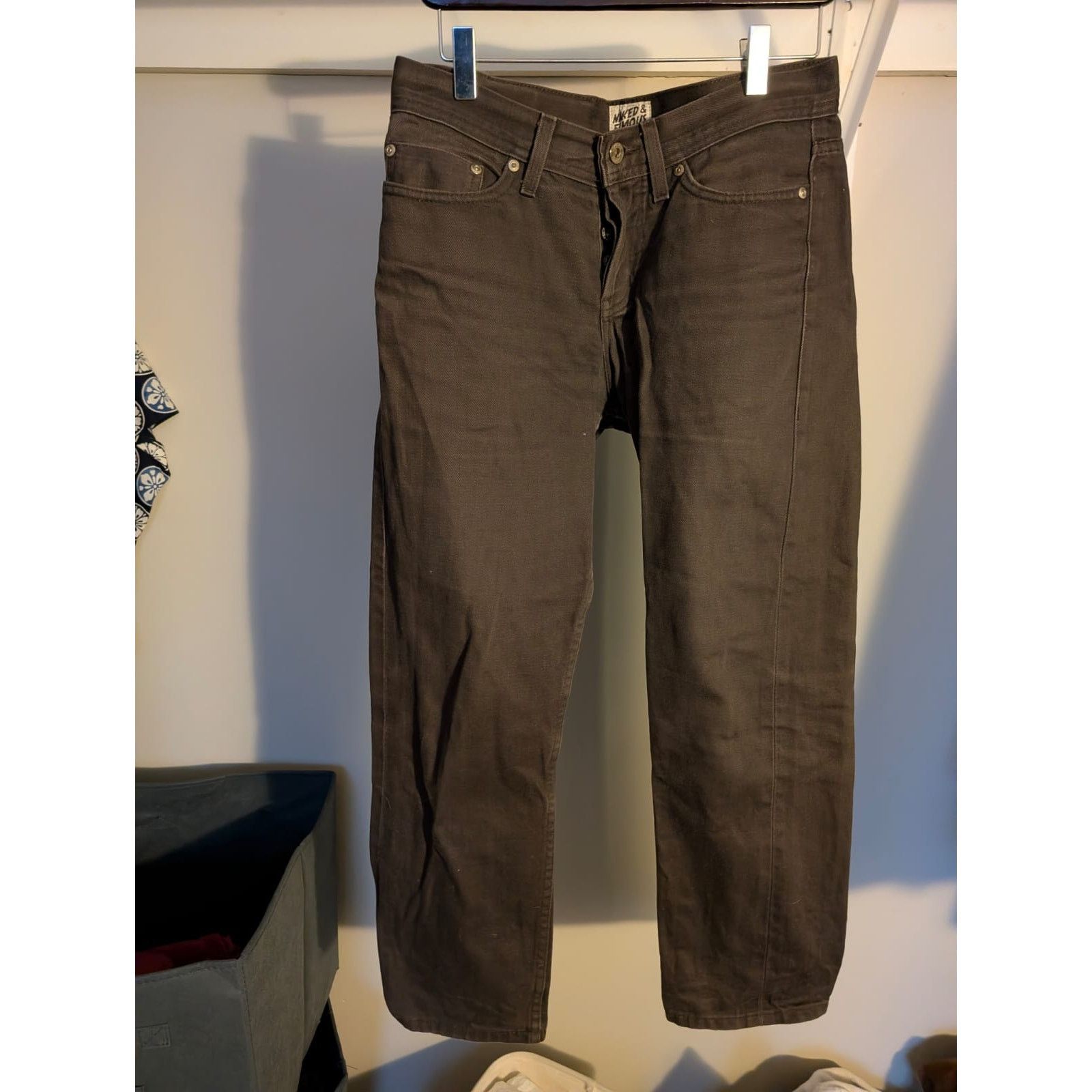 Naked & Famous Weird Guy - Brown Selvedge Chino (29) Size US 29 - 2 Thumbnail