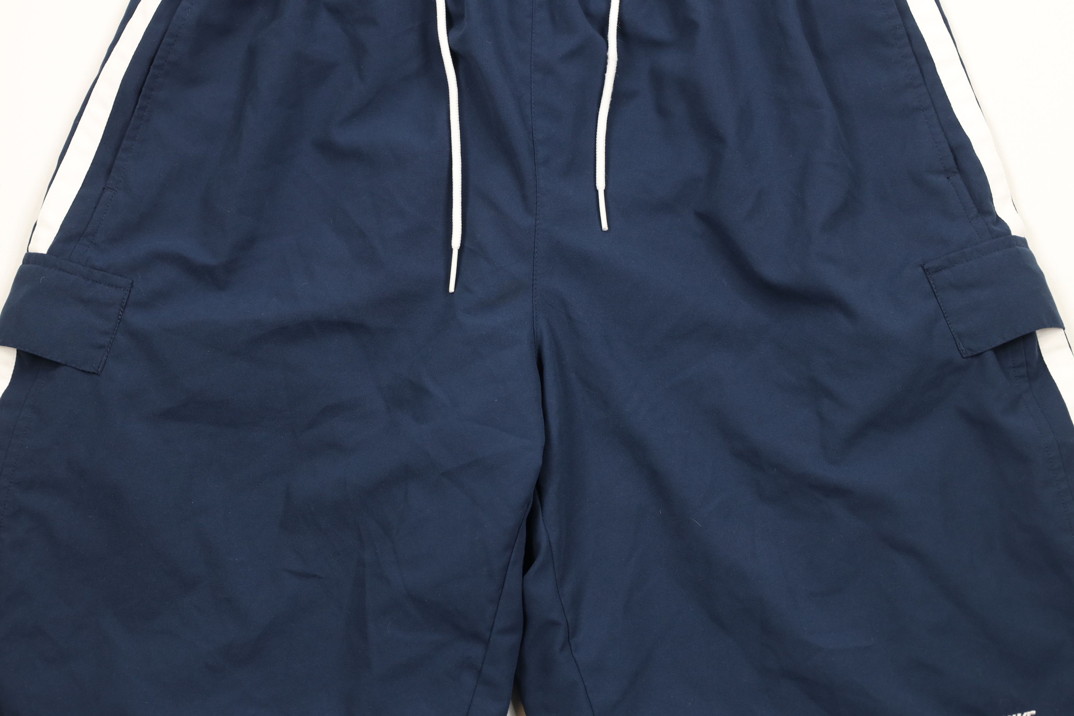 Nike × Vintage Vintage Y2K Nike Mini Swoosh Baggy Lined Cargo Shorts Blue Size US 36 / EU 52 - 3 Thumbnail