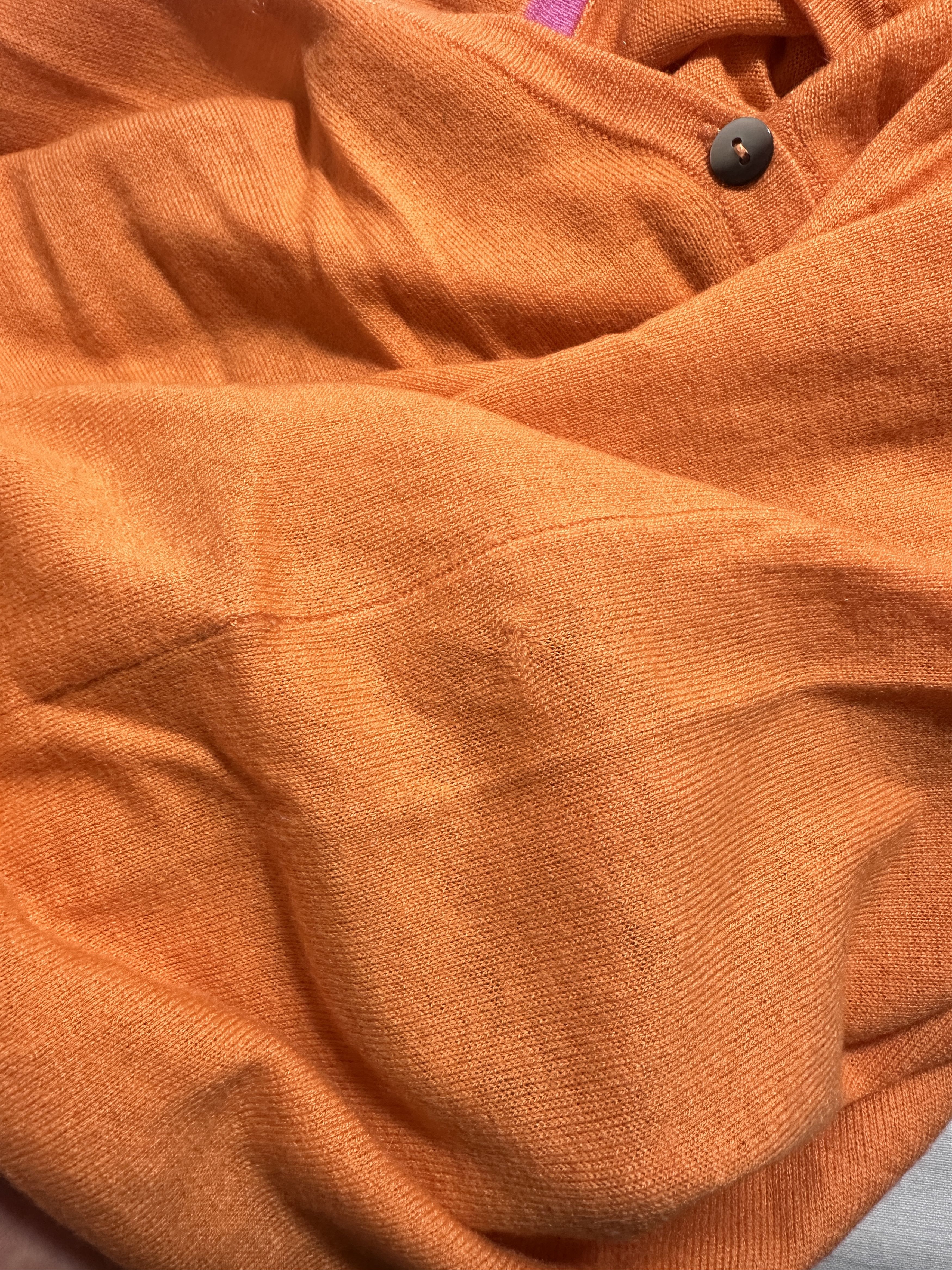 eskandar Eskandar Orange 100% Cashmere Cardigan Luxury Knit OS Size ONE SIZE - 9 Thumbnail