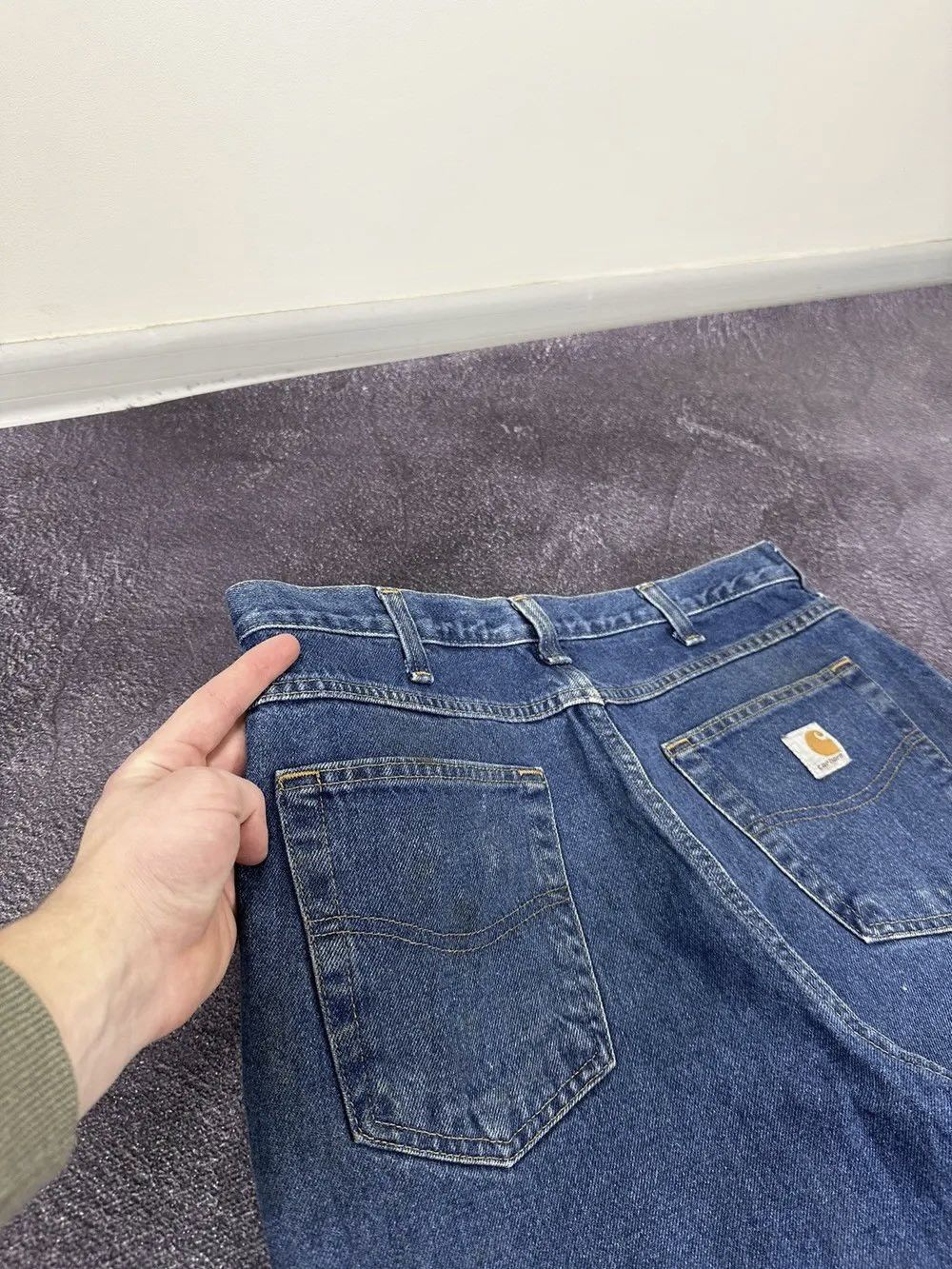 Carhartt Vintage Carhartt USA Stone Washed Faded Opium Y2K Work Jeans Size US 32 / EU 48 - 6 Thumbnail