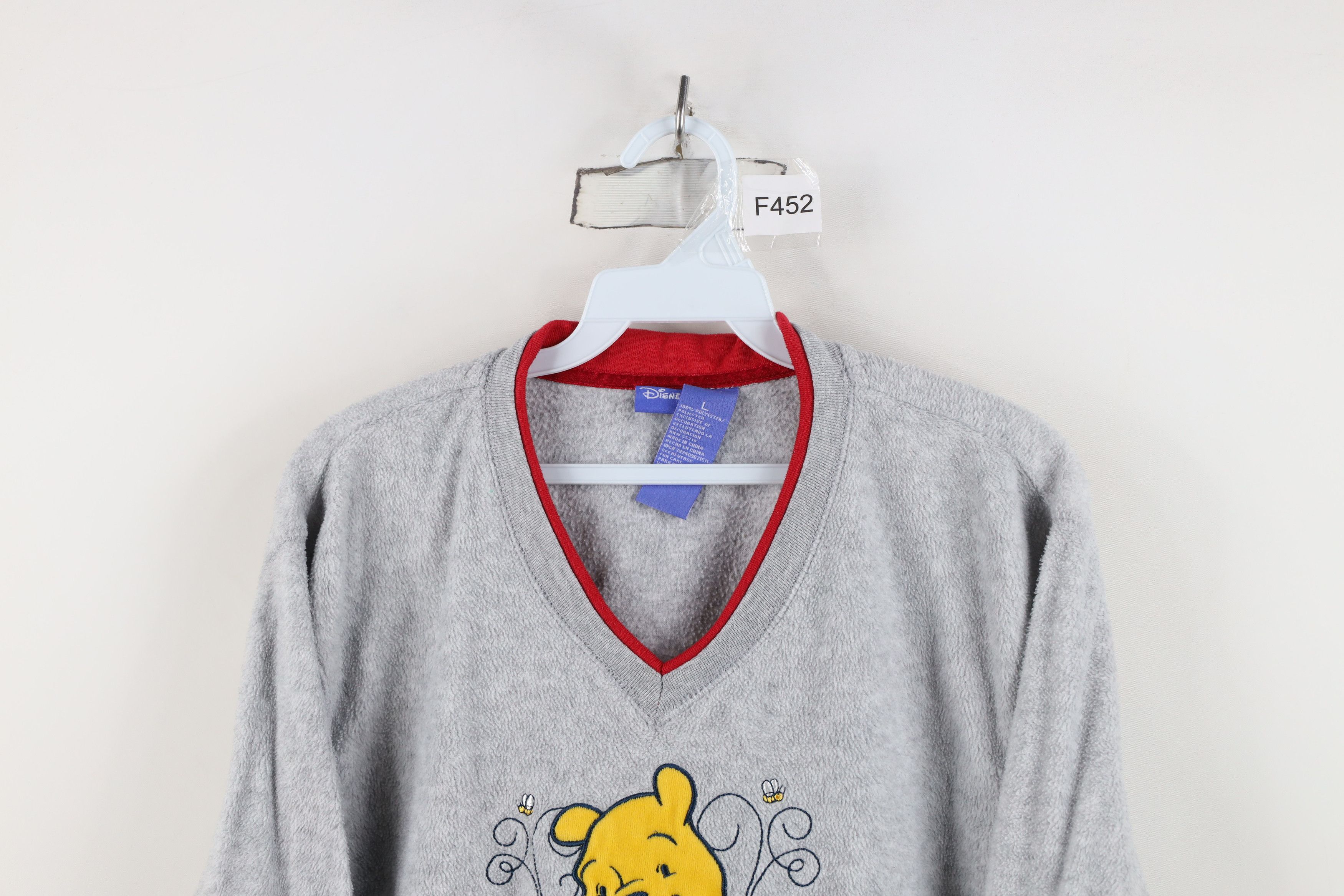 Disney Vintage 90s Y2K Disney Winnie the Pooh V-Neck Sweatshirt Size L / US 10 / IT 46 - 2 Thumbnail