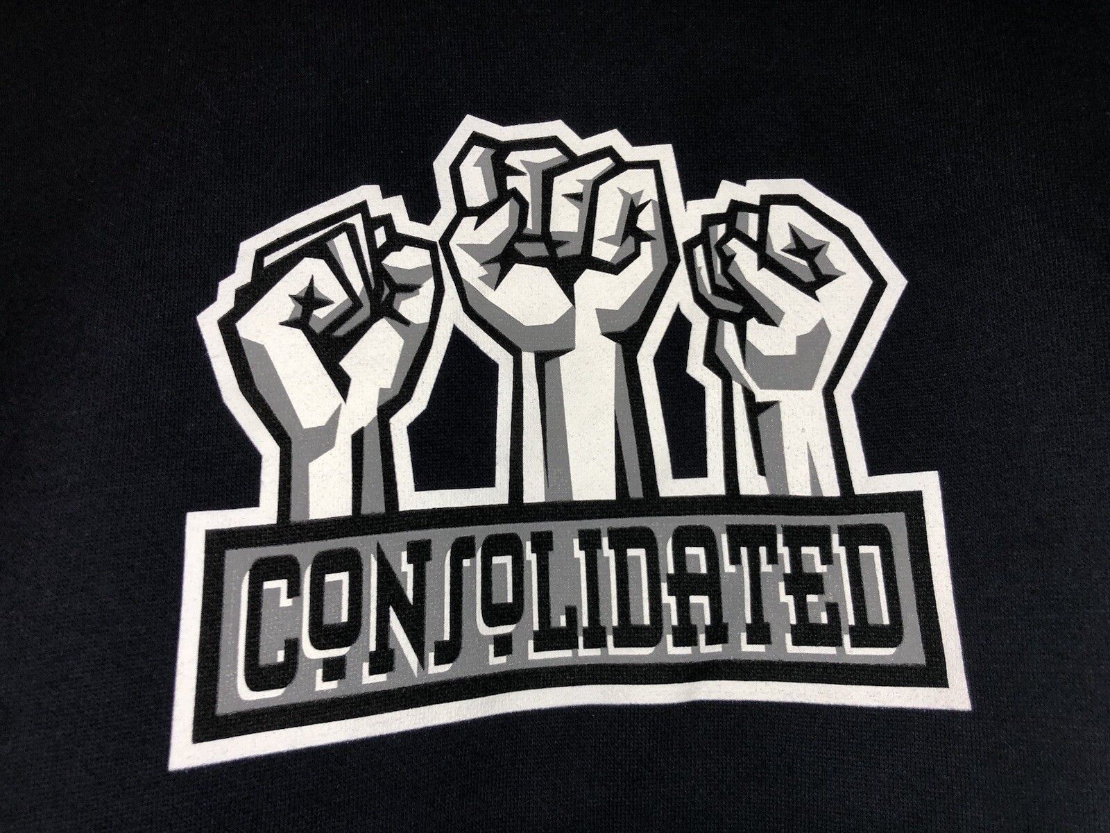 Other Vintage Consolidated Skateboard Hoodie Navy Sz XL Three Fist Size US XL / EU 56 / 4 - 3 Thumbnail