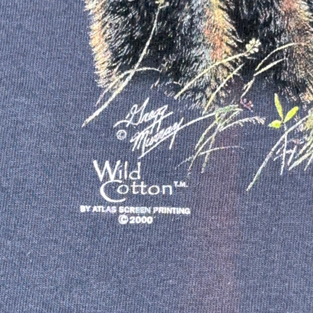 Vintage VINTAGE Wild Cotton Bear Cub Shirt Adult XL Blue Nature Diversity Art USA Made Y2K Mens T-Shirt Short Sleeve Crew Neck Cotton Size US XL / EU 56 / 4 - 7 Thumbnail