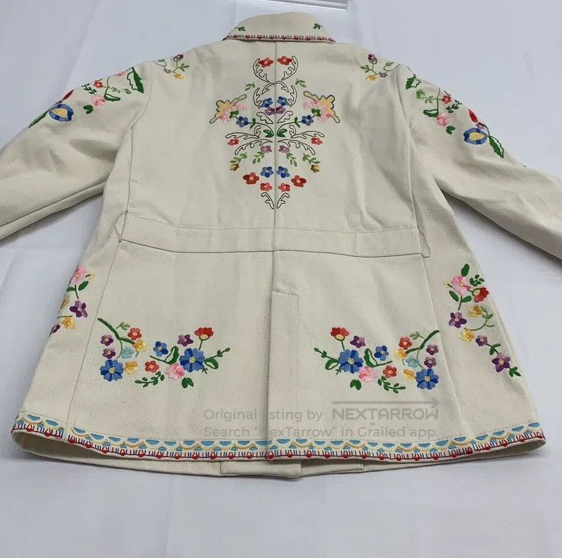 Valentino Valentino Embroidered floral single-breasted long-sleeved Size M / US 6-8 / IT 42-44 - 6 Thumbnail