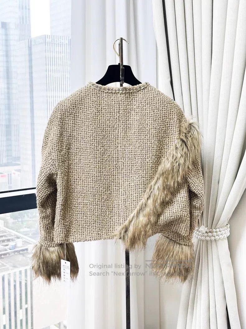 Chanel Chanel Golden wool woven glitter fur coat Size XS / US 0-2 / IT 36-38 - 3 Thumbnail