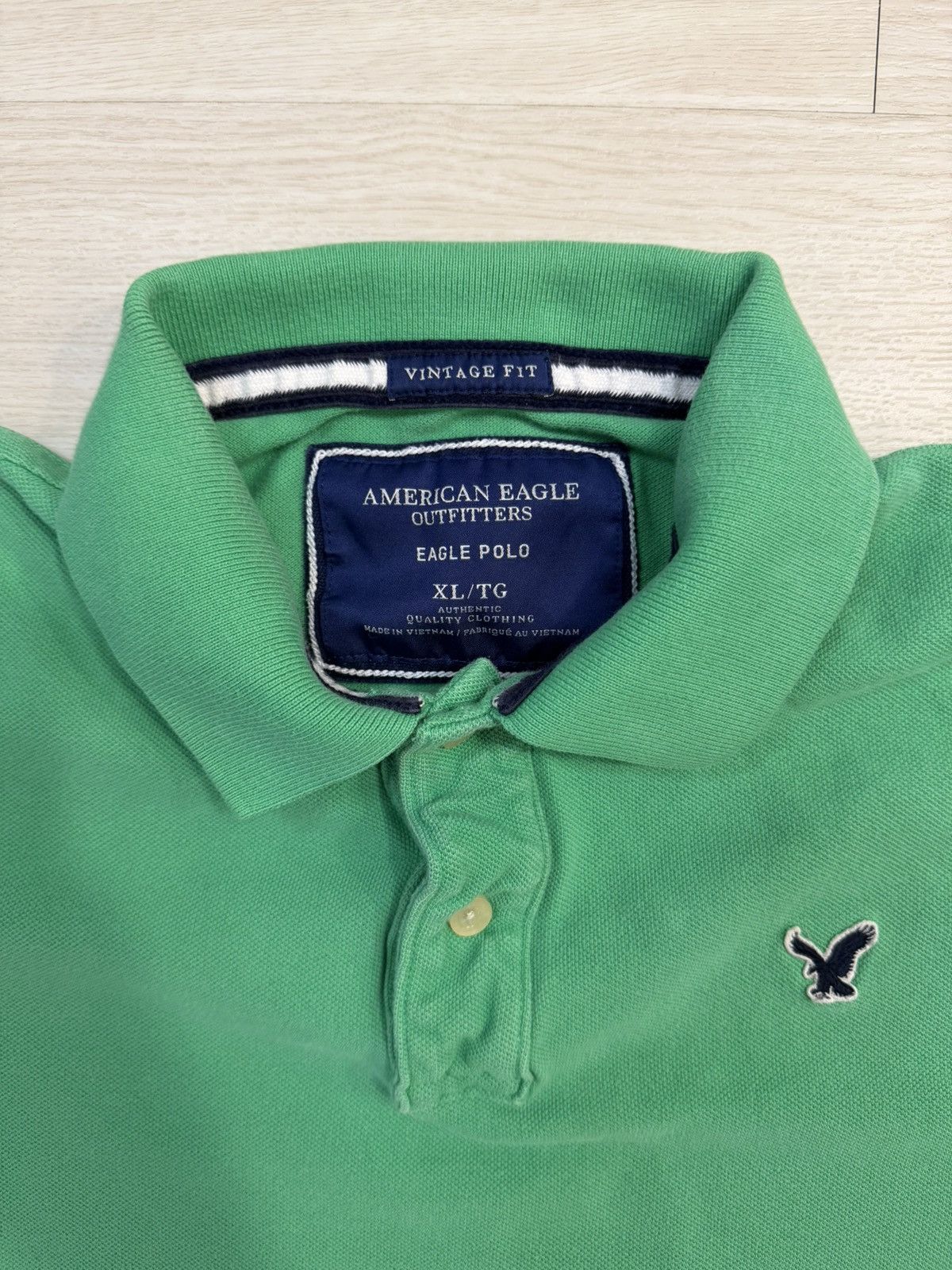American Eagle Outfitters Y2K American Eagle Vintage Fit Eagle Long Sleeve Polo Shirt Size US XL / EU 56 / 4 - 4 Thumbnail