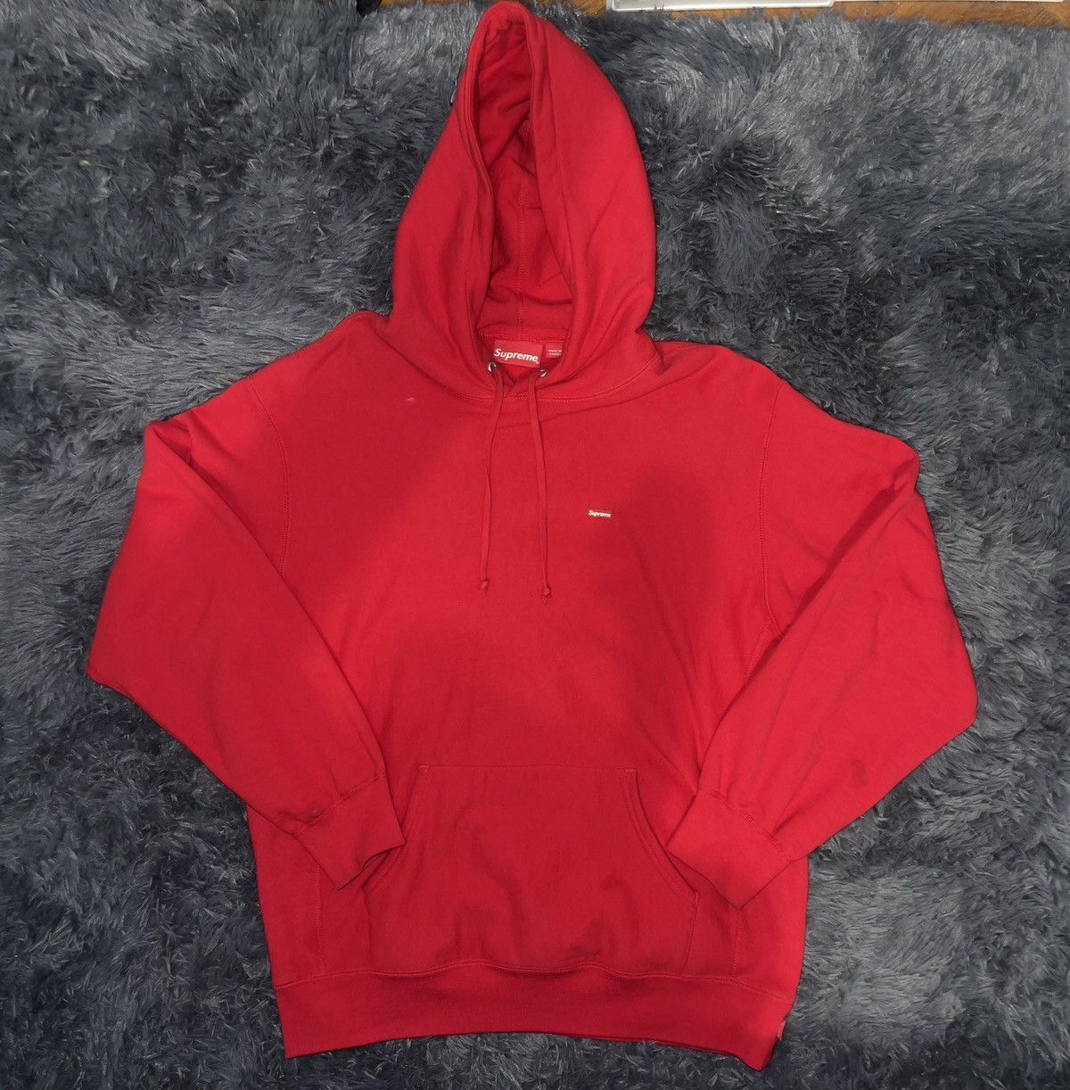 Supreme Small Box Hooded Logo Hoodie Red SS21