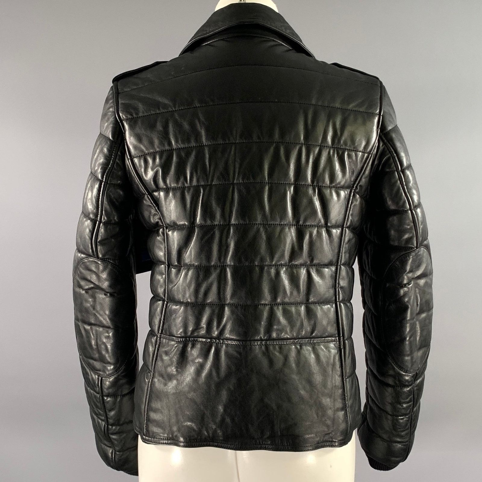 Alexander Wang ALEXANDER WANG Black Leather Quilted Moto Racer Jacket Size M / US 6-8 / IT 42-44 - 4 Thumbnail