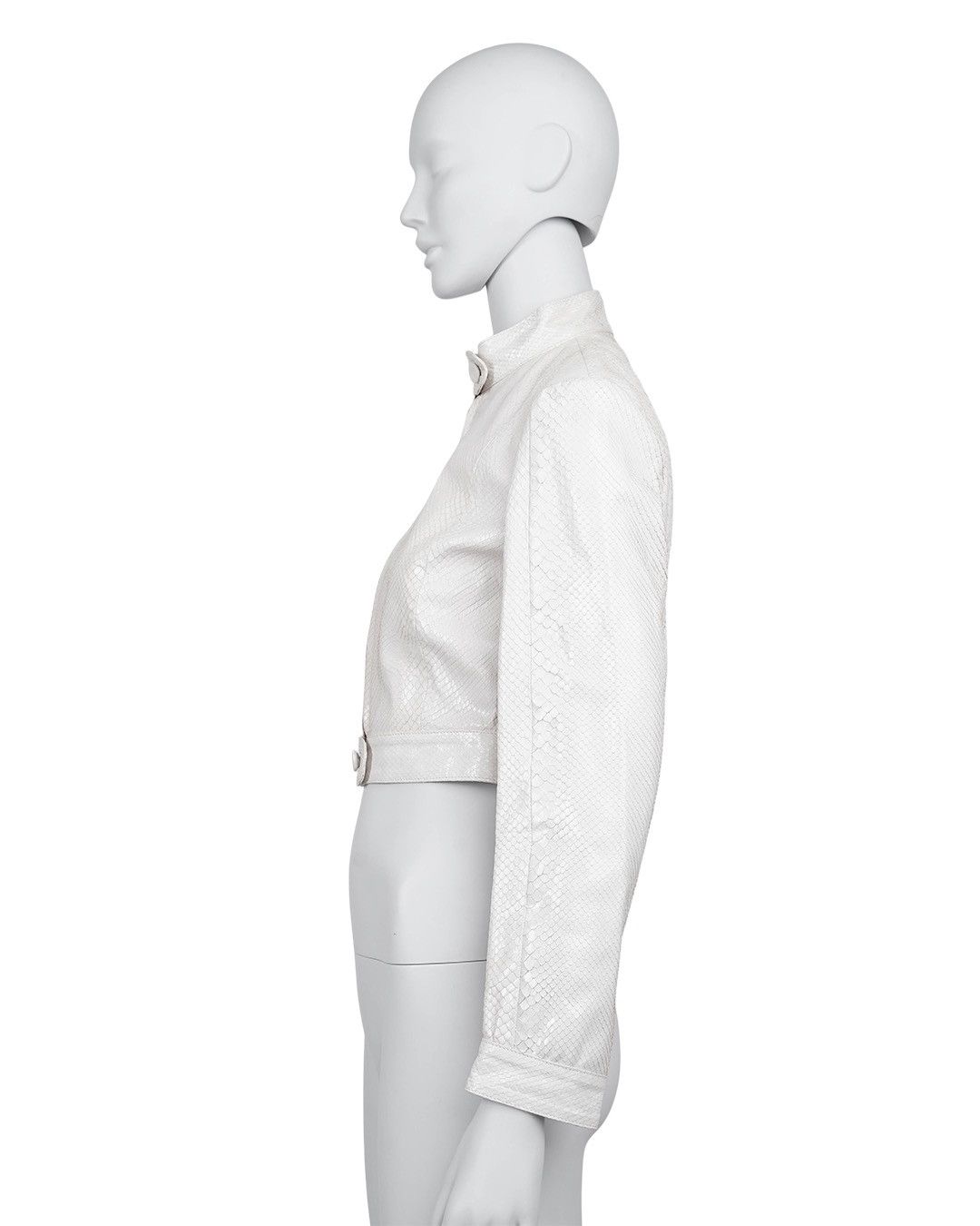 Marni Marni White Leather Cropped Jacket Size M / US 6-8 / IT 42-44 - 4 Thumbnail