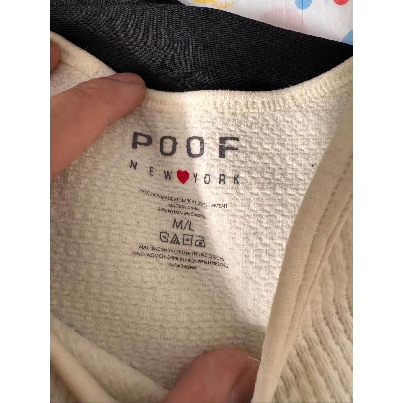 Other Poof New York Ribbed Tank Top | Cream Sleeveless Stretchy Fi Size M / US 6-8 / IT 42-44 - 7 Thumbnail