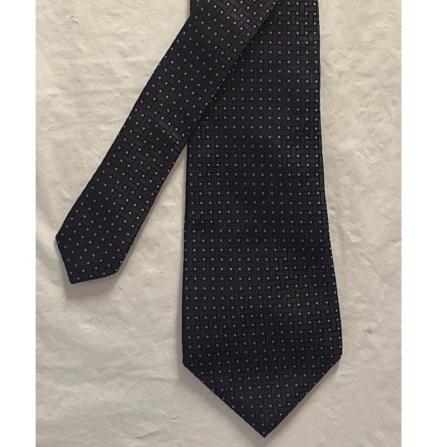 Tasso Elba Tasso Elba Men's Tie All silk Neck-Tie - Brown & Blue - Size ONE SIZE - 2 Thumbnail