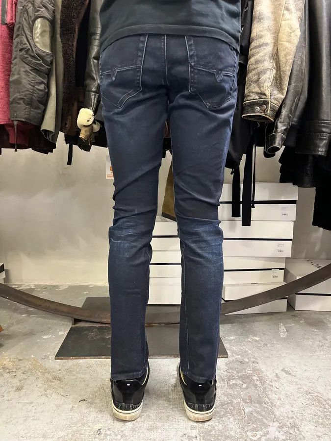Diesel × Vintage Diesel Blue Waxed Navy Denim Skinny Jeans Size US 28 / EU 44 - 10 Thumbnail