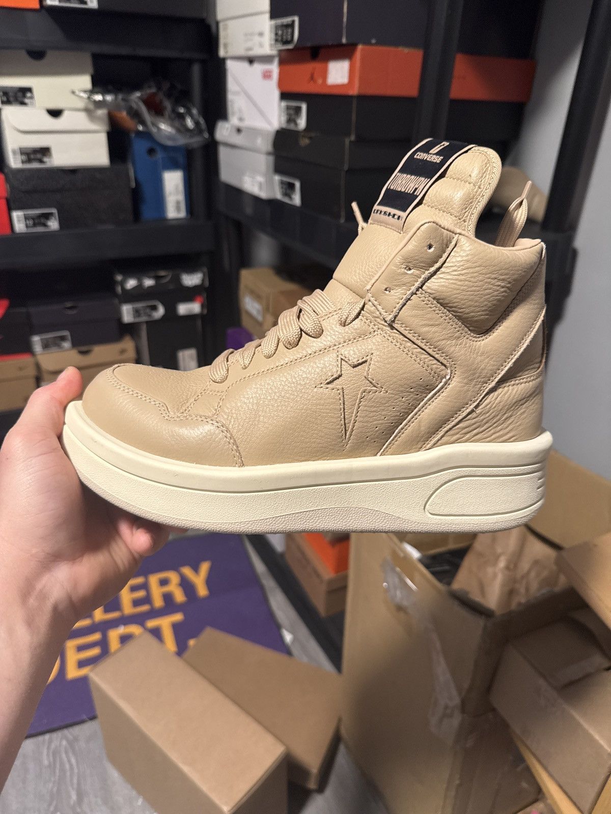 Converse × Rick Owens Rick Owen’s x Drkshwd Turbowpn x converse “Mid Cave Size US 9 / EU 42 - 1 Thumbnail