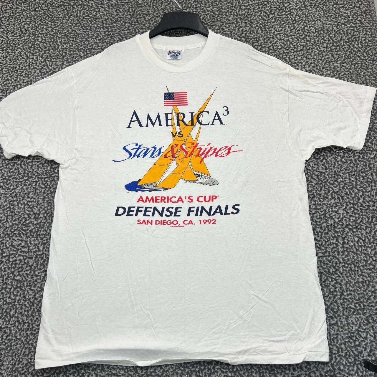 Hanes Vintage America's Cup Shirt Men XL White Beefy Deadstock Size US XL / EU 56 / 4 - 1 Thumbnail