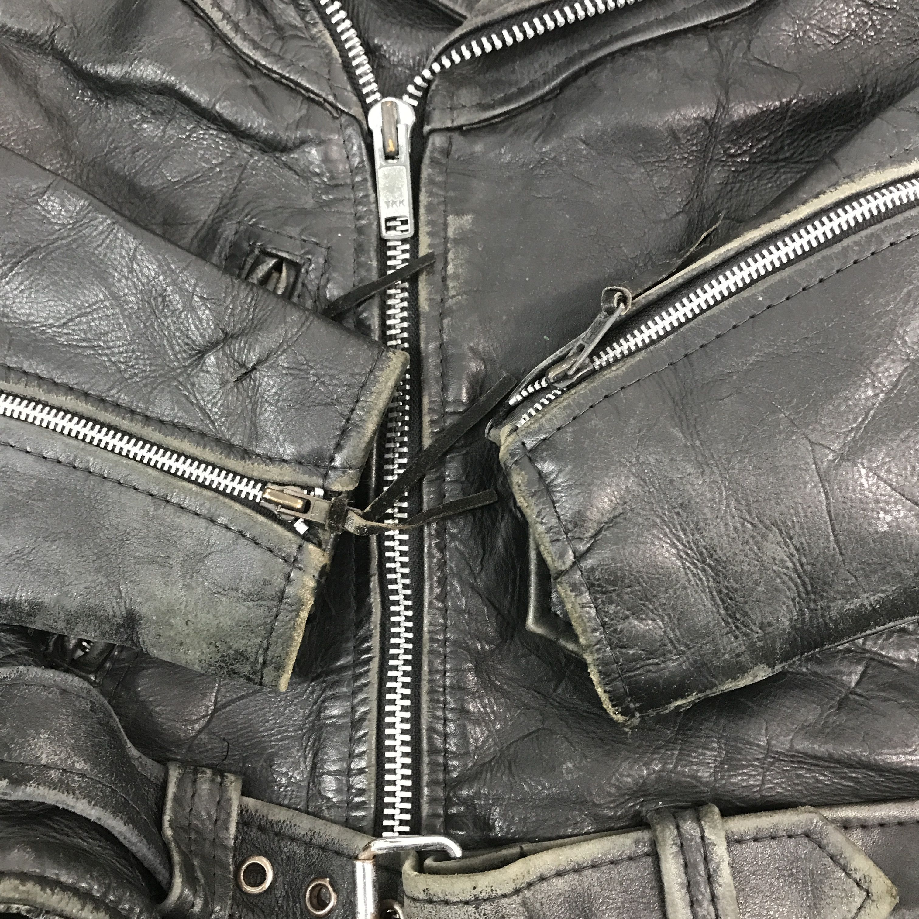 First MFG Co. × Vintage Vintage First Genuine Leather Double collar Jacket Size US S / EU 44-46 / 1 - 7 Thumbnail