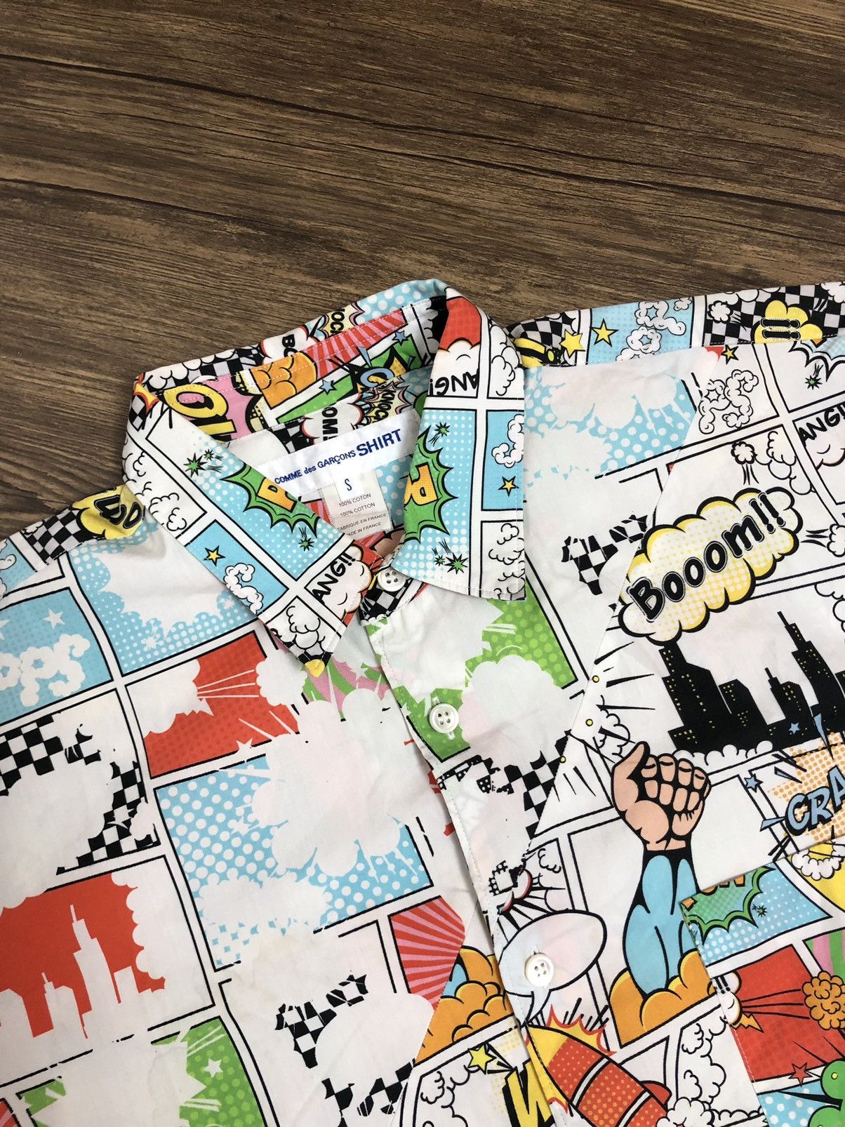 Comme des Garcons Comme des Garçons SHIRT All Over Graphic Print Cotton Shirt Size US S / EU 44-46 / 1 - 2 Thumbnail