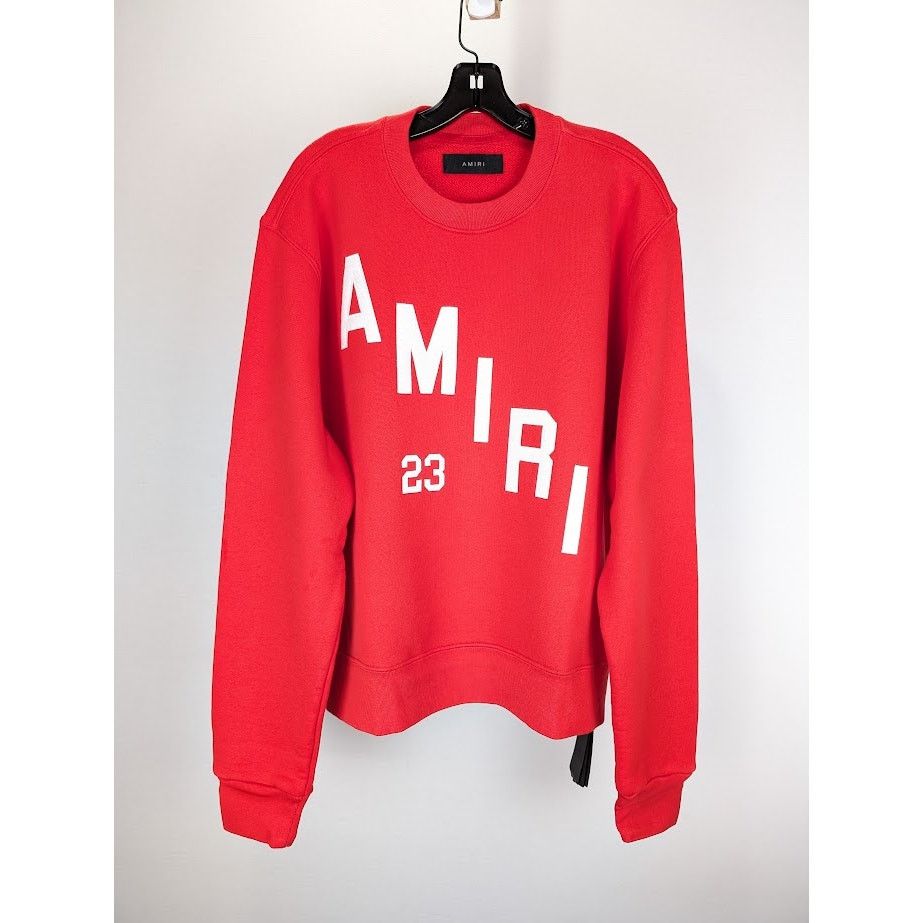 Amiri o1rshd1 Amiri Hockey Crewneck Sweatshirt in Goji Berry Size US L / EU 52-54 / 3 - 1 Thumbnail