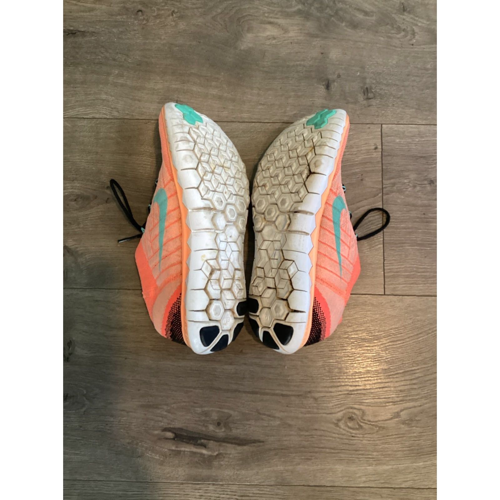 Nike Nike Free 3.0 Flyknit Athletic Sneakers Women Sz 8 Orange Blue White Black 2015 Size US 8 / IT 38 - 5 Thumbnail