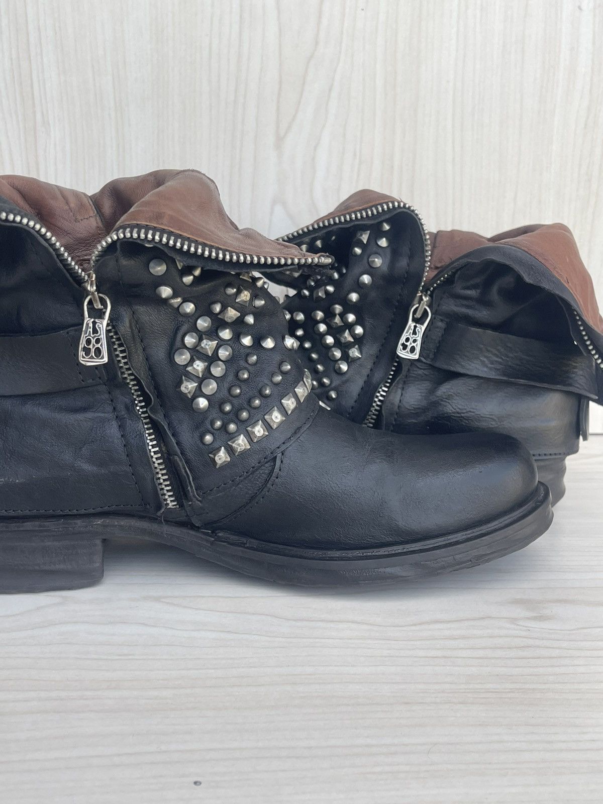 A.S.98 ANKLE BOOTS SABEY zip boot like kmrii and guidi Size US 7 / EU 40 - 8 Thumbnail