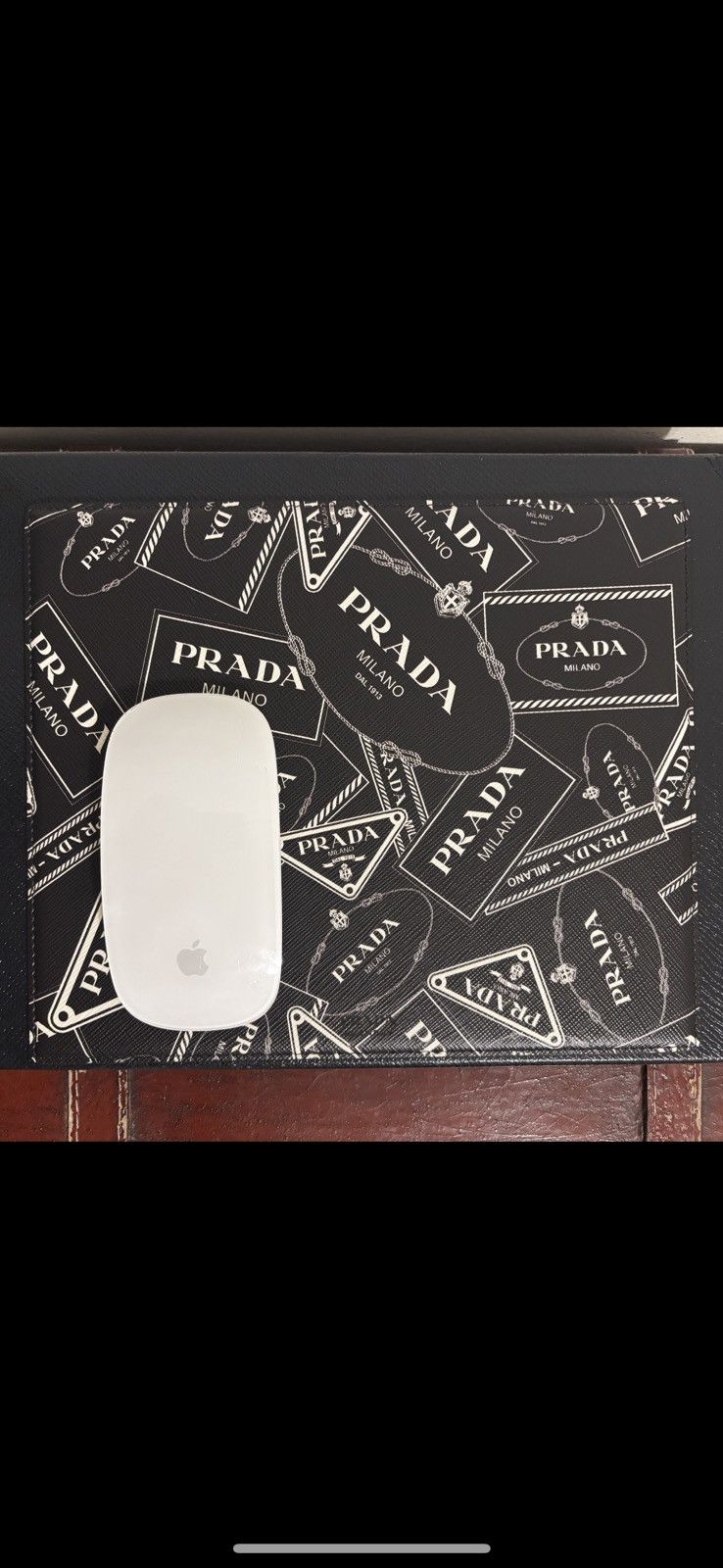 Prada Prada Mouse Pad / Saffiano Leather Stationary Size ONE SIZE - 1 Thumbnail
