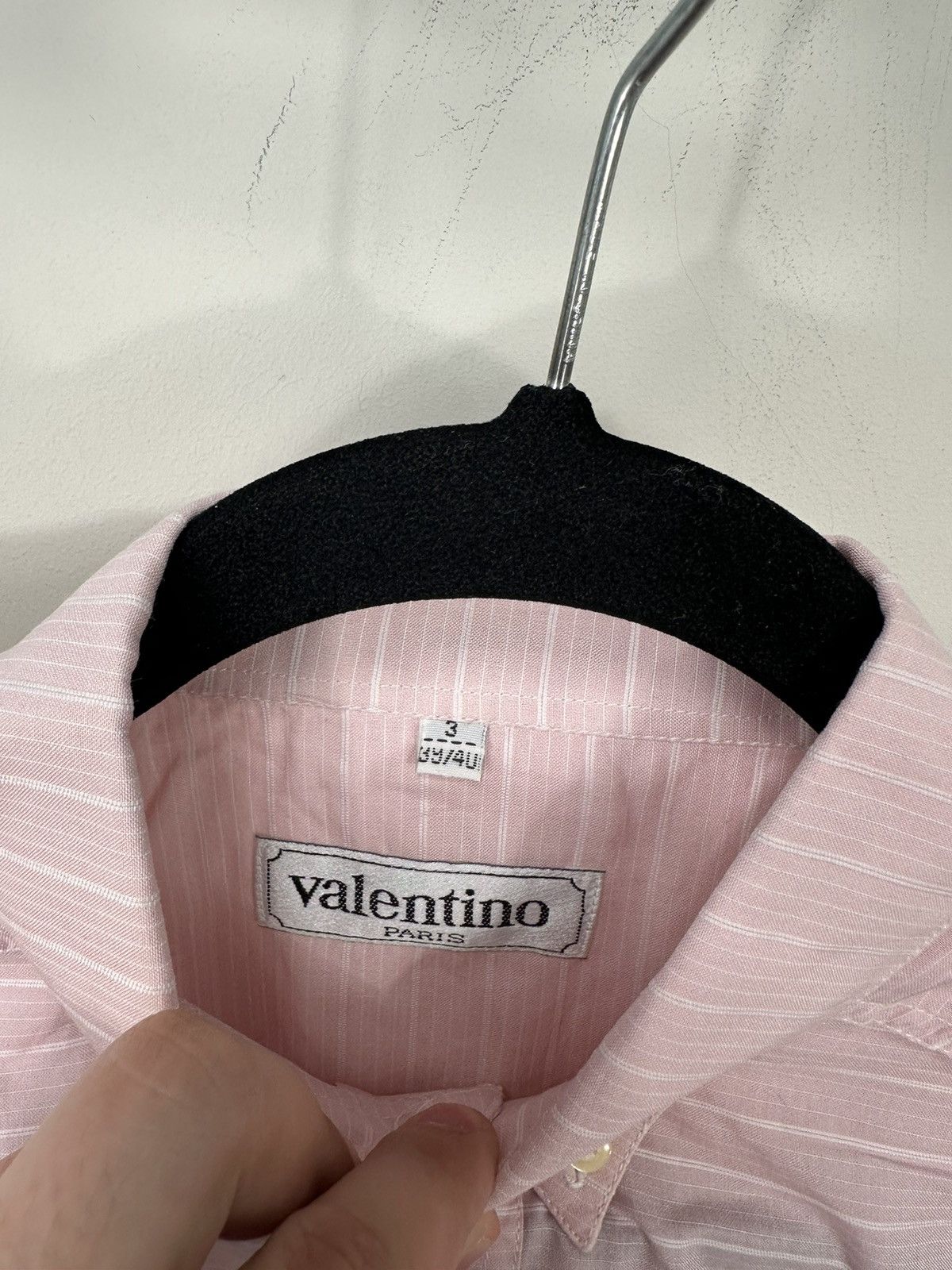 Valentino Vintage Valentino Striped Pink Pockets Luxury Shirt Size US M / EU 48-50 / 2 - 12 Thumbnail