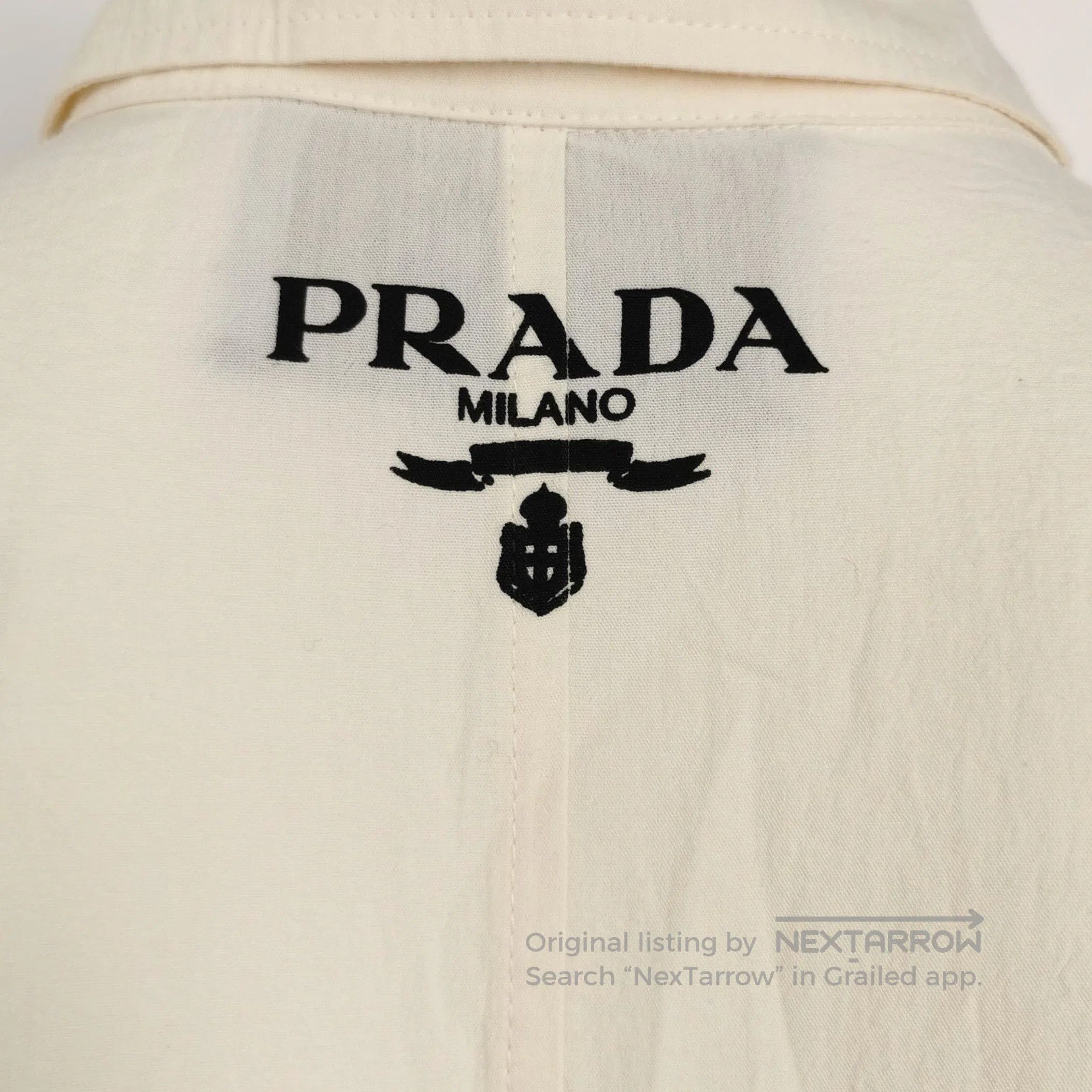Prada Prada Cotton Color Block Long Sleeve Dress . Size S / US 4 / IT 40 - 1 Thumbnail