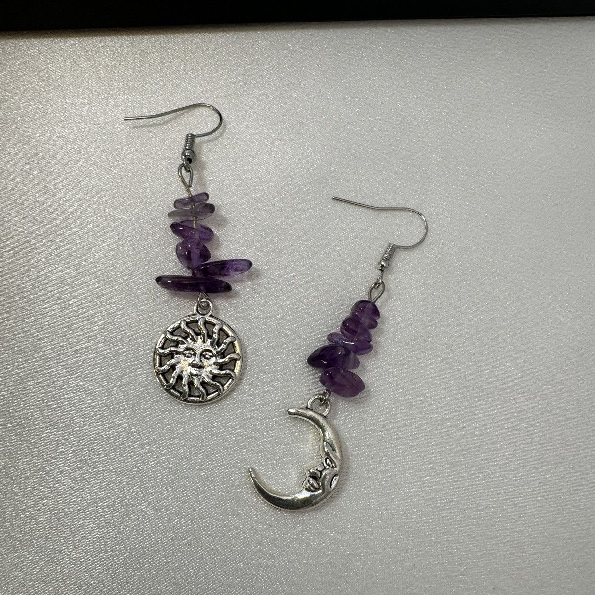 Other Asymmetry Moon Sun Dangle Drop Earrings for Women Size ONE SIZE - 2 Thumbnail