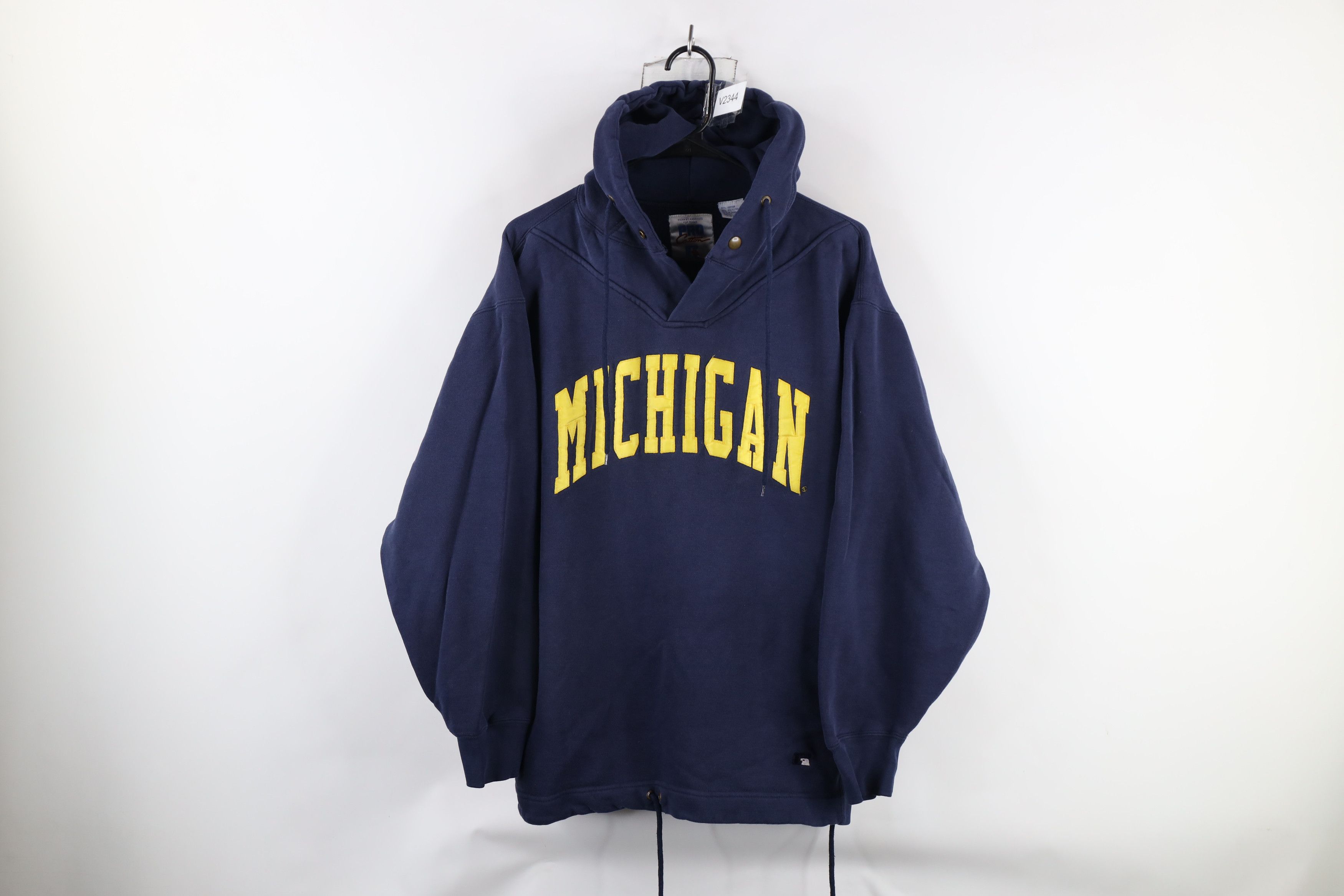 Russell Athletic × Vintage Vintage 90s Russell Athletic University of Michigan Hoodie Size US M / EU 48-50 / 2 - 1 Thumbnail
