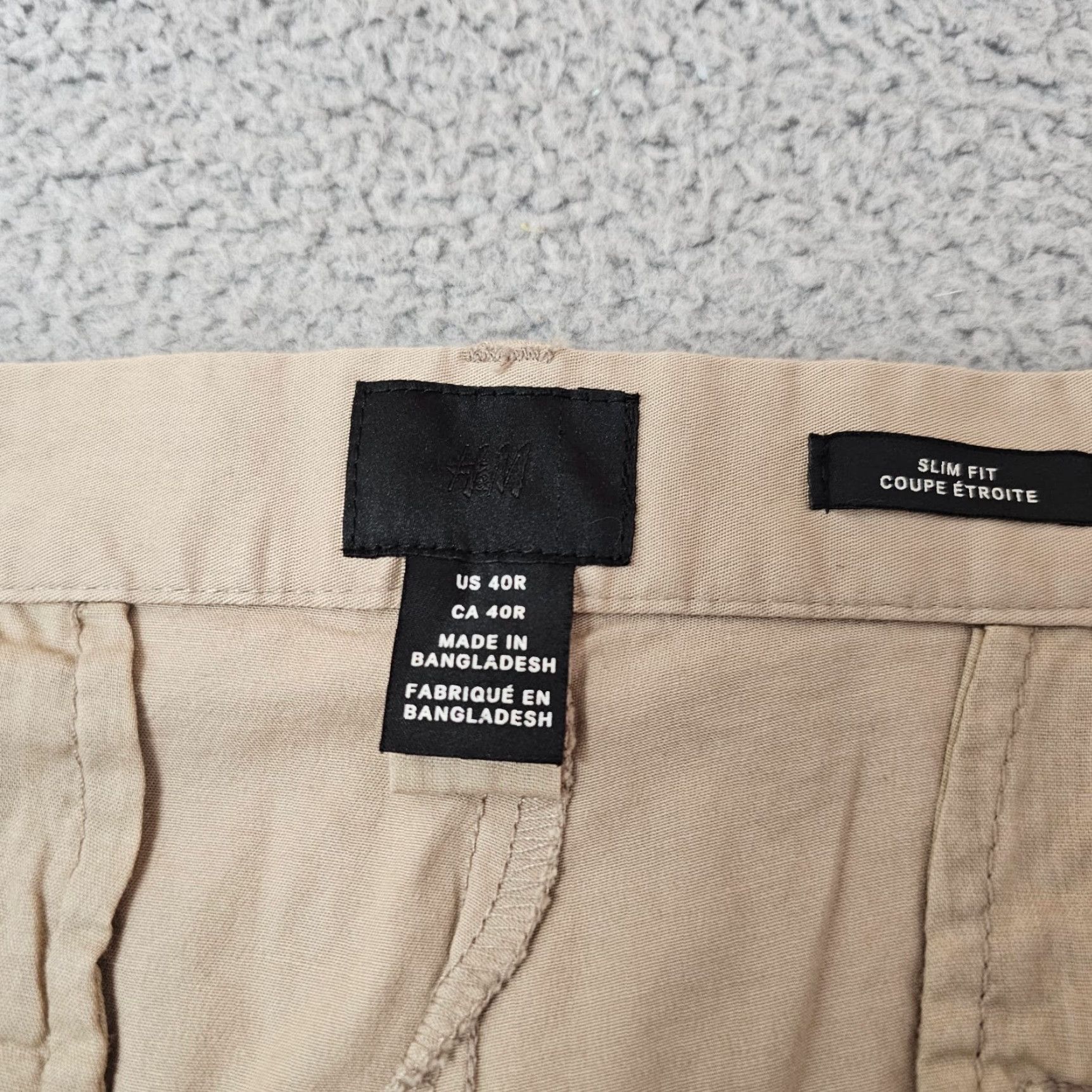 H&M H&M Pants Slim Fit Chino 40x31 Brown Cotton Stretch Casual Preppy Mens Regular 40x31 Slant Pockets Belt Loops Straight Leg Indoor/Outdoors Size US 40 / EU 56 - 3 Thumbnail