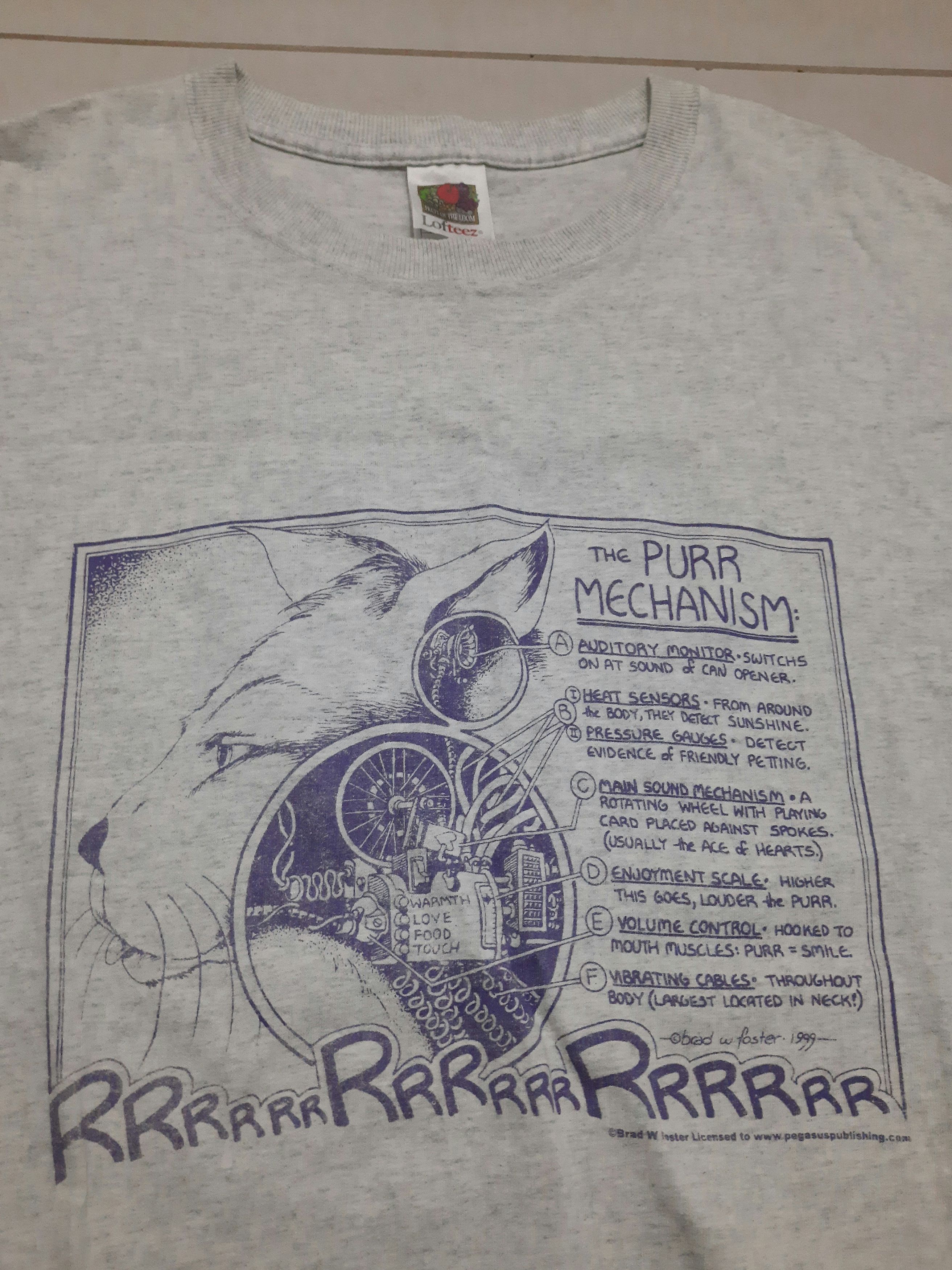 Vintage Vintage FOTL Dated 1999 Purr mechanism tee Size US XL / EU 56 / 4 - 2 Thumbnail