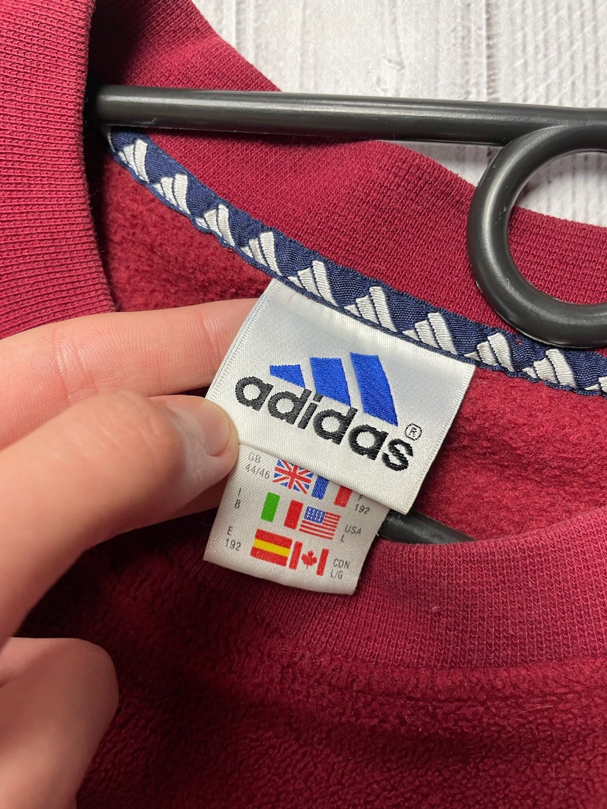 Adidas Adidas big logo vintage fleece sweatshirt size L large Size US L / EU 52-54 / 3 - 4 Thumbnail