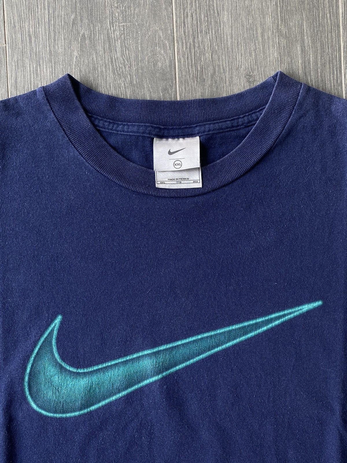 Vintage Navy Nike Big Swoosh Tee
