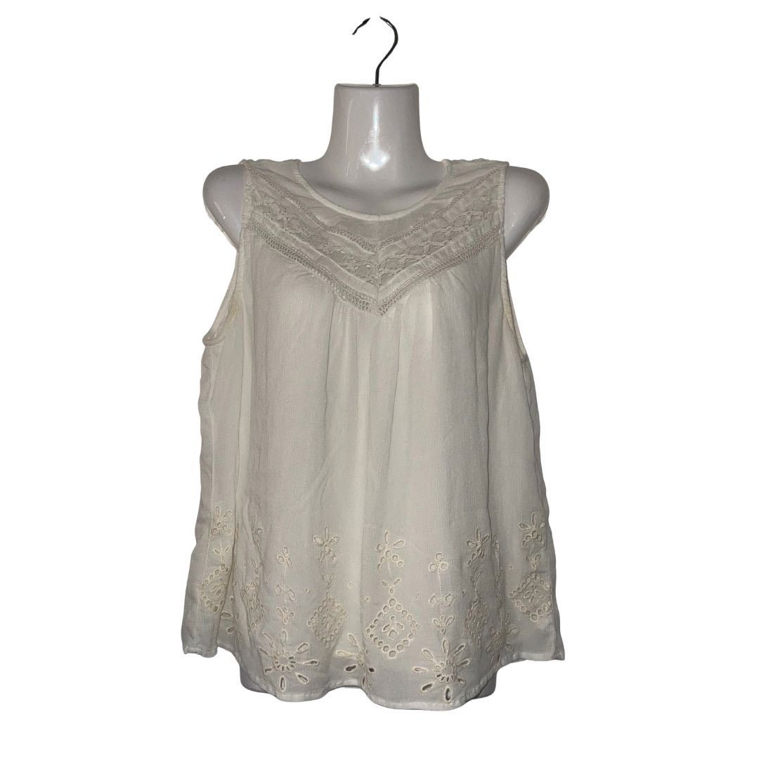 Other Mason & Belle Eyelid Lace Sleeveless Blouse SZ M Boho Chic Size M / US 6-8 / IT 42-44 - 1 Thumbnail