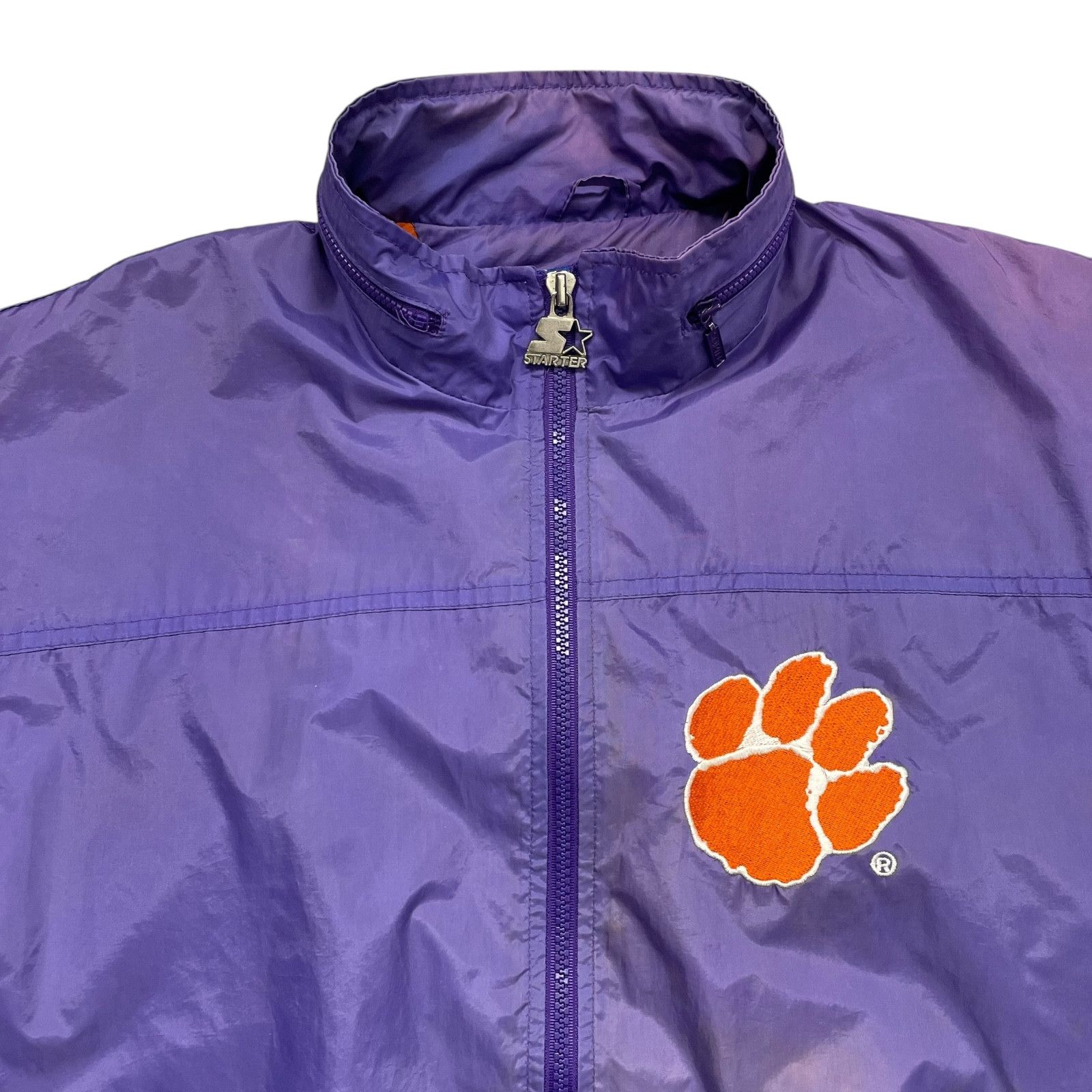 NCAA VTG 90s CLEMSON TIGERS STARTER WINDBREAKER JACKET YOUTH Size XL / US 12-14 / IT 48-50 - 3 Thumbnail