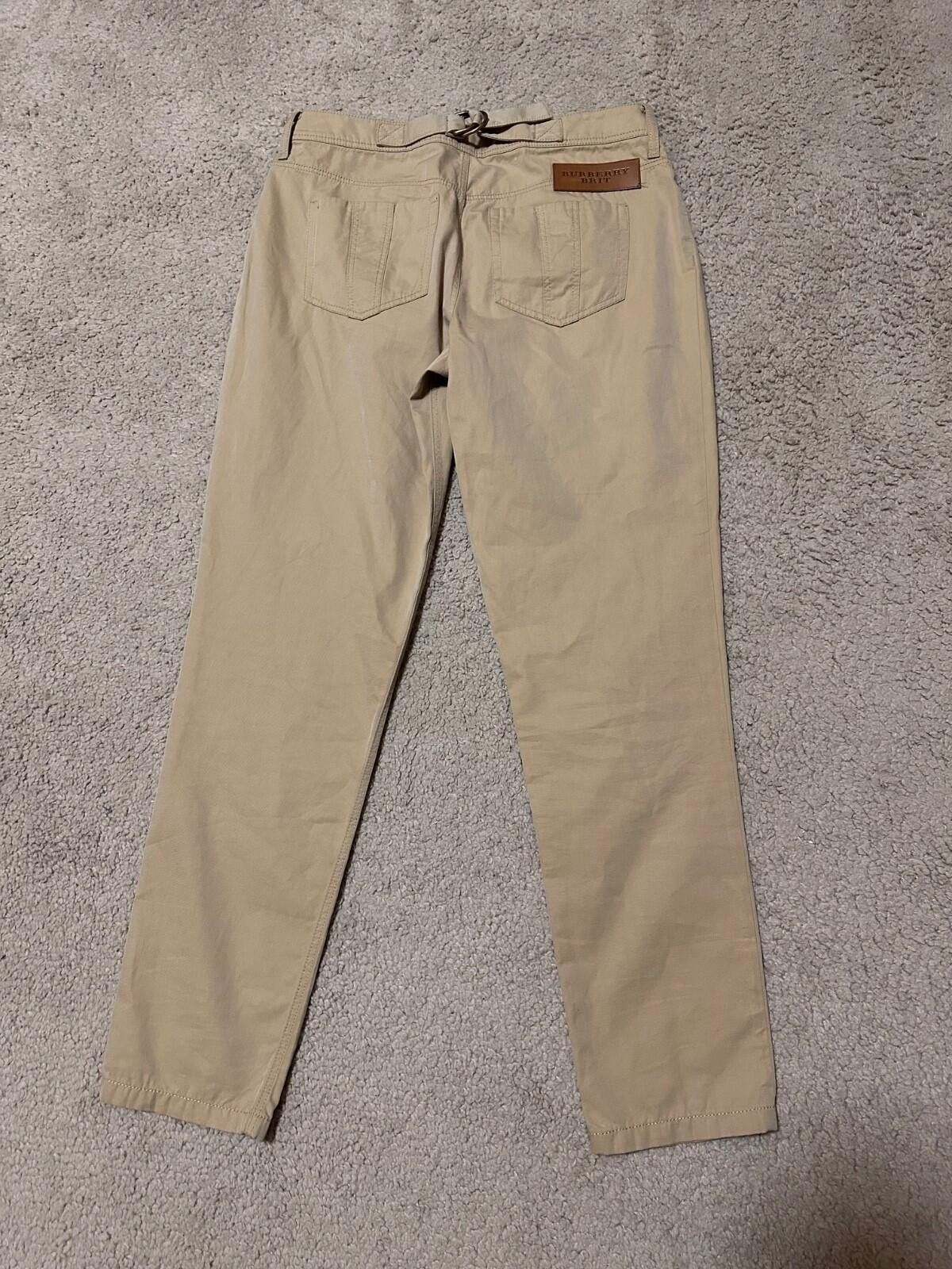 Burberry Burberry Brit Beige Cotton Pants Women’s Size IT 40 Size 40" / US 18 - 9 Thumbnail