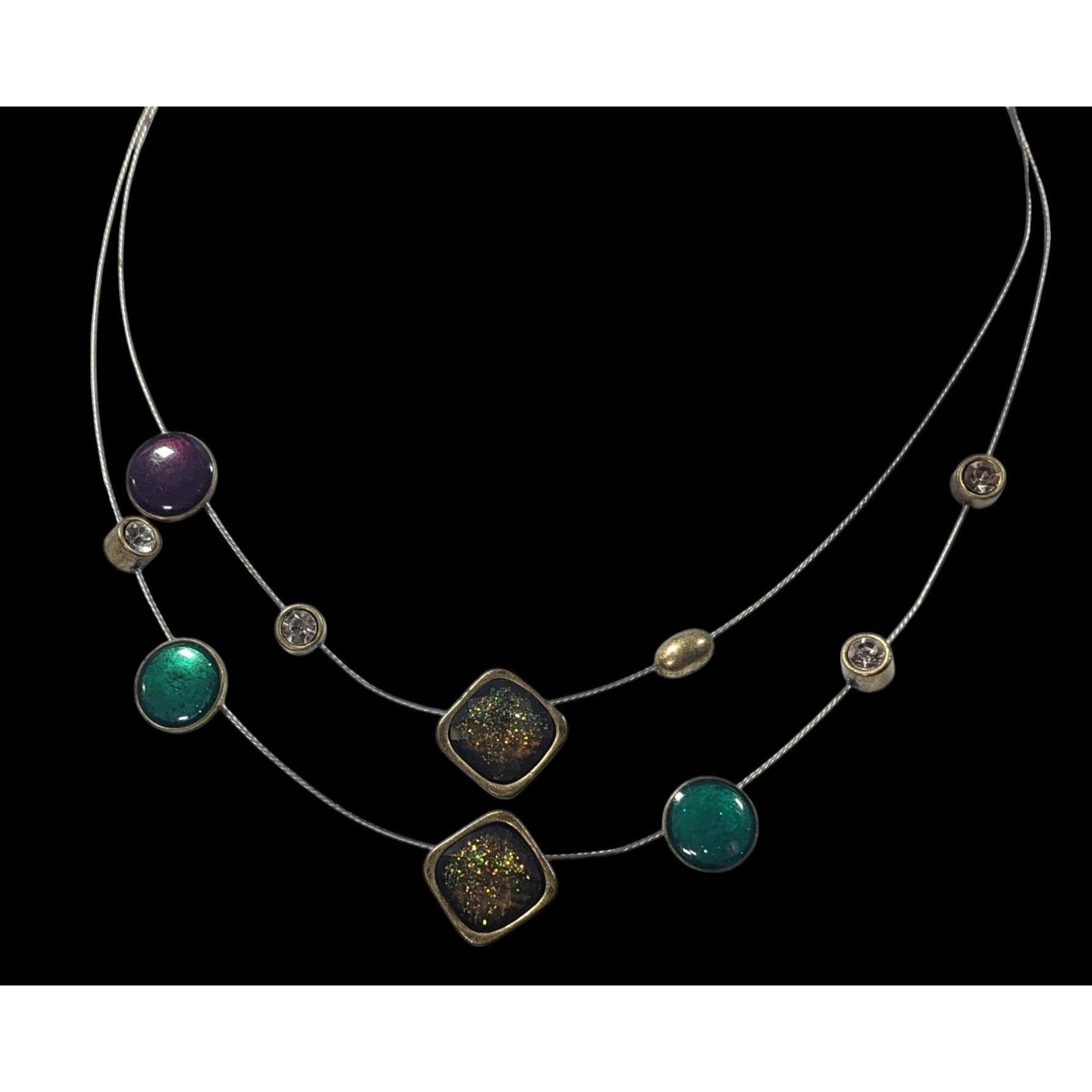 Other Whimsical Glitter Metallic Floating Necklace Size ONE SIZE - 2 Thumbnail