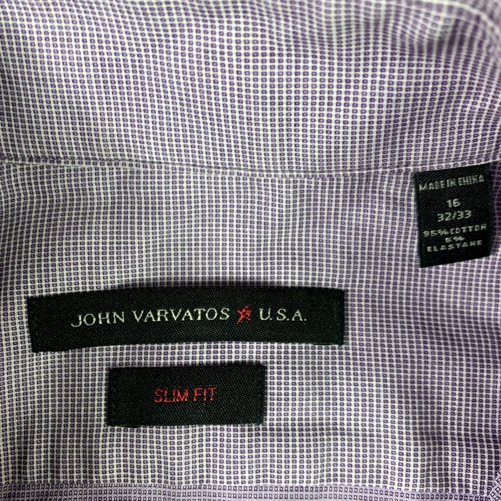 John Varvatos john Varvatos USA Slim Fit Shirt Men 16 32/33 Long Sleeve Button-Up Purple Size US L / EU 52-54 / 3 - 2 Thumbnail