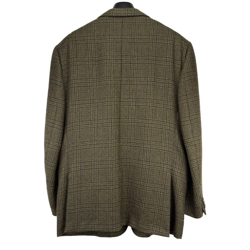 Vintage VINTAGE Tweed Single Breasted Plaid Brown Blazer Size L / XL Size 38L - 2 Thumbnail