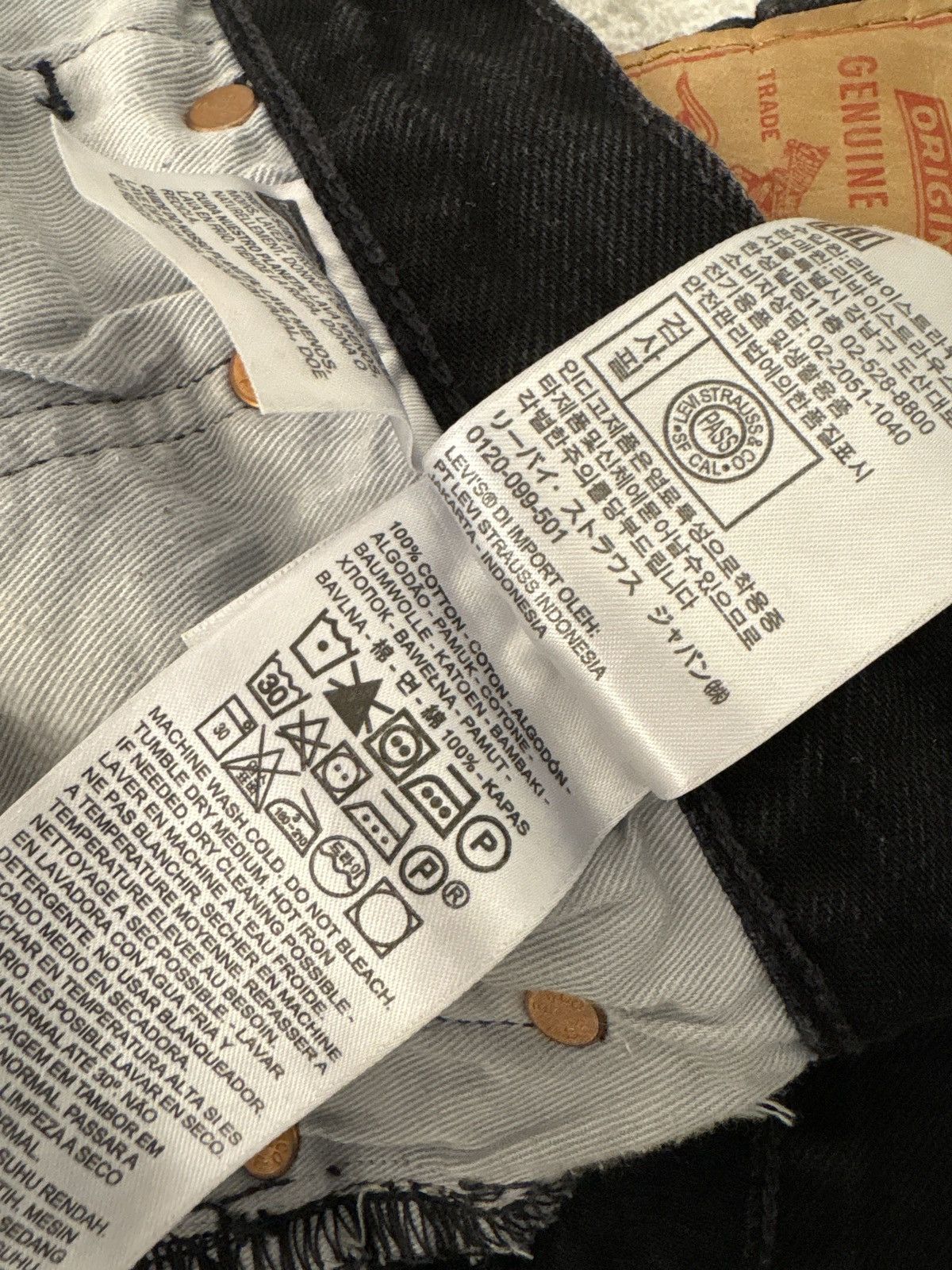 DENIM TEARS × Levi's Denim Tears Black/Black Jeans Size US 32 / EU 48 - 5 Thumbnail