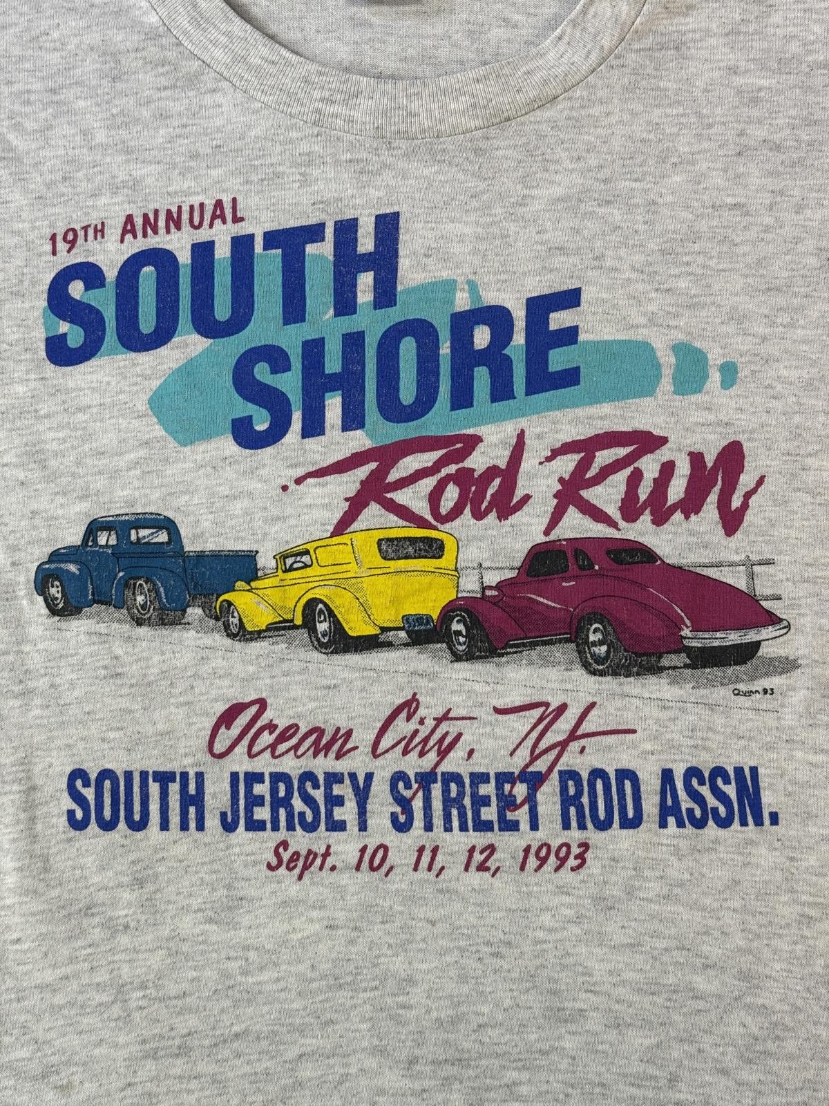 Jerzees South Shore T-shirt Hot Rod Run Ocean City NJ 1993 Tee XL Size US XL / EU 56 / 4 - 3 Thumbnail