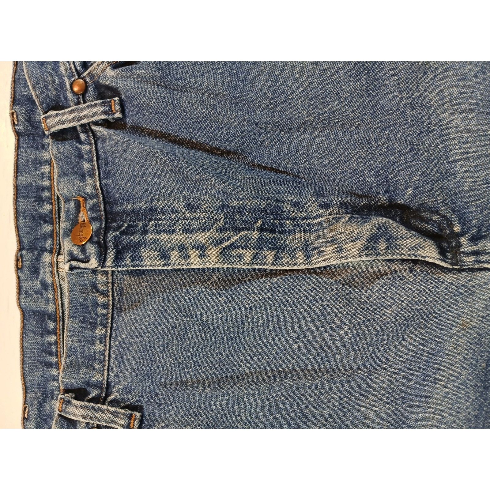 Wrangler Wrangler (38 X 34) Men's Blue Denim Jeans Size US 38 / EU 54 - 8 Thumbnail