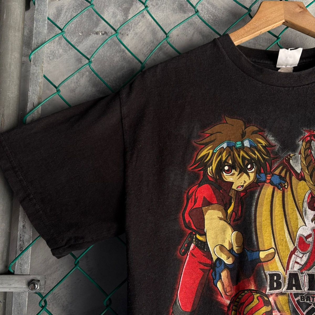 Anime Vintage Bakugan T-shirt Youth XLG Black Anime Cartoon Size US XL / EU 56 / 4 - 3 Thumbnail