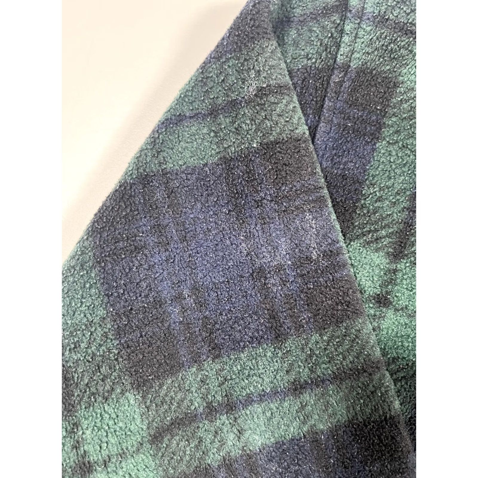 Vintage Winners Tech Fleece Pullover Mens XL Green Navy Plaid Tartan Quarter Zip Sweater Size US XL / EU 56 / 4 - 5 Thumbnail